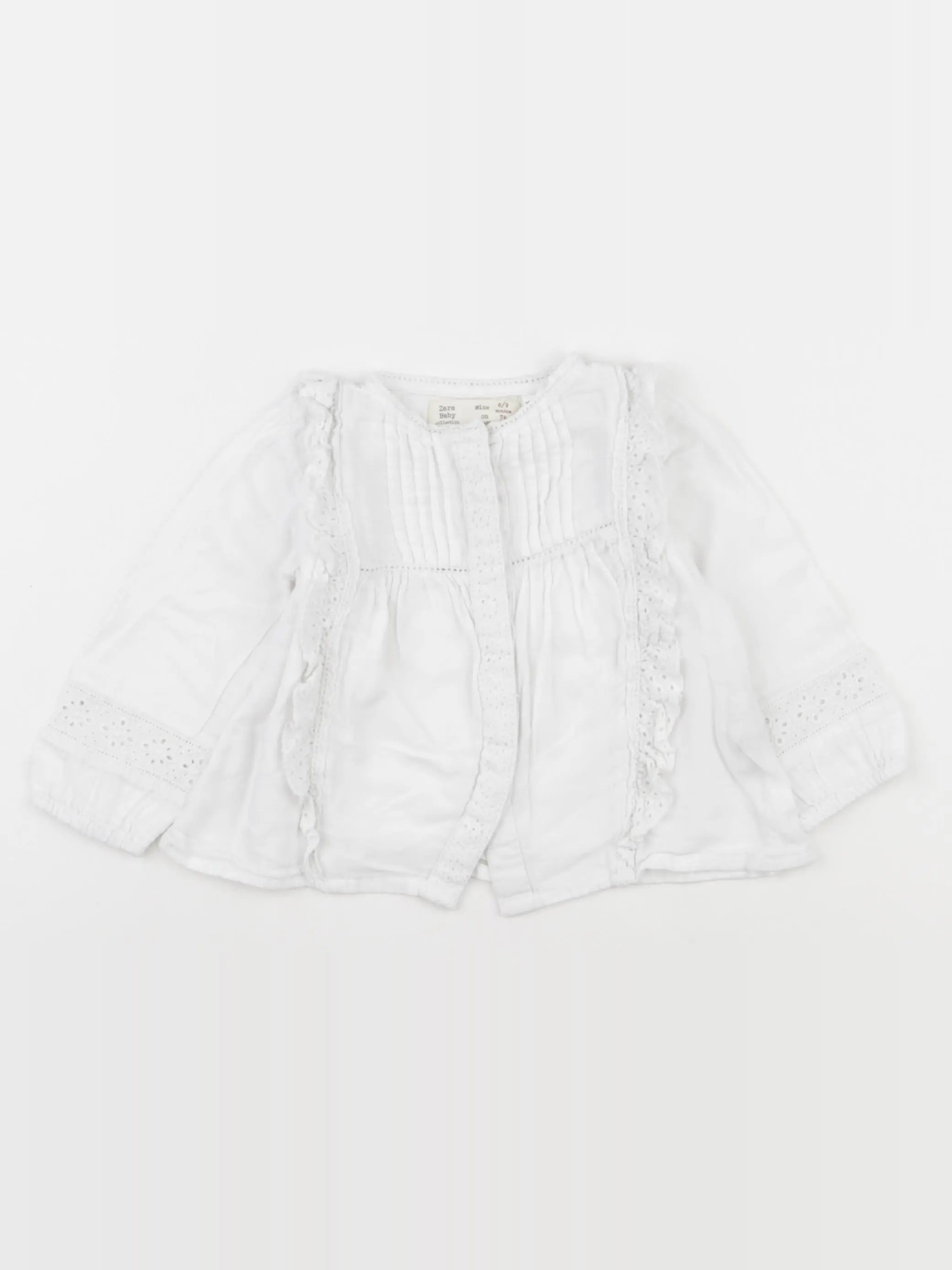 Zara - blouse blanc - 6/9 mois