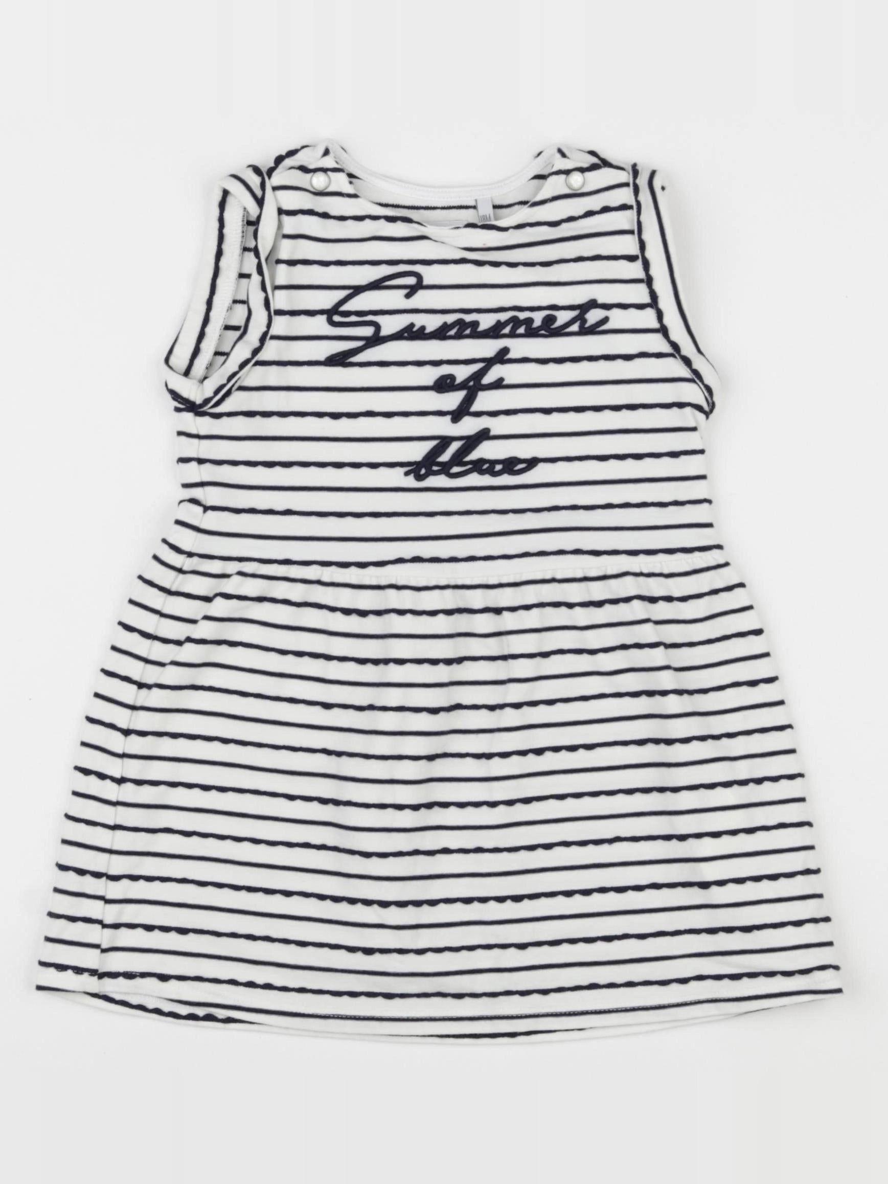 IKKS - robe blanc, bleu - 18 mois