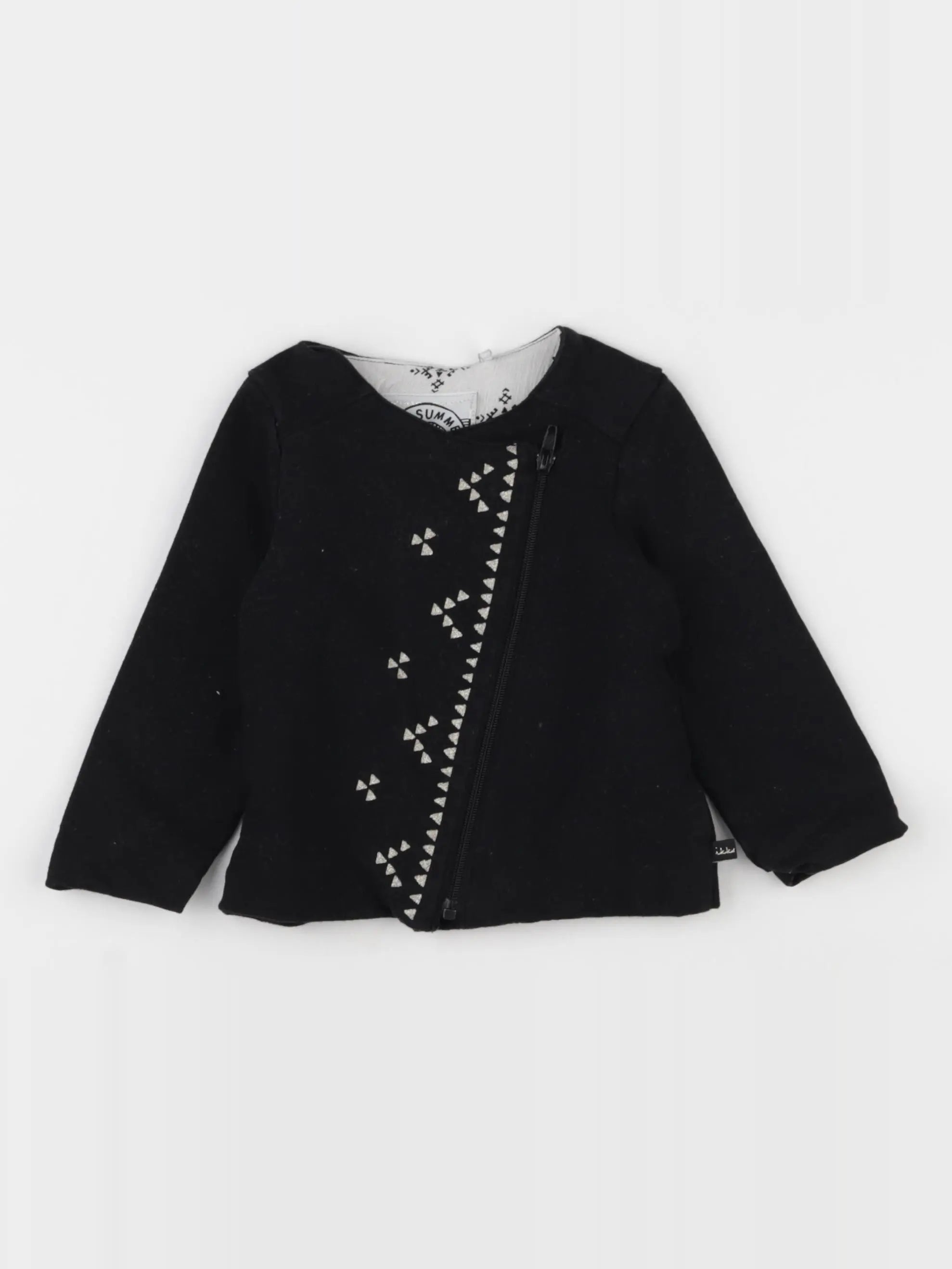 H&M - sweat noir - 18 mois