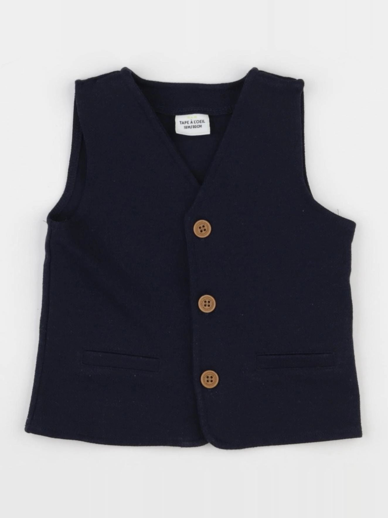 Tape à l'oeil - gilet bleu - 18 mois