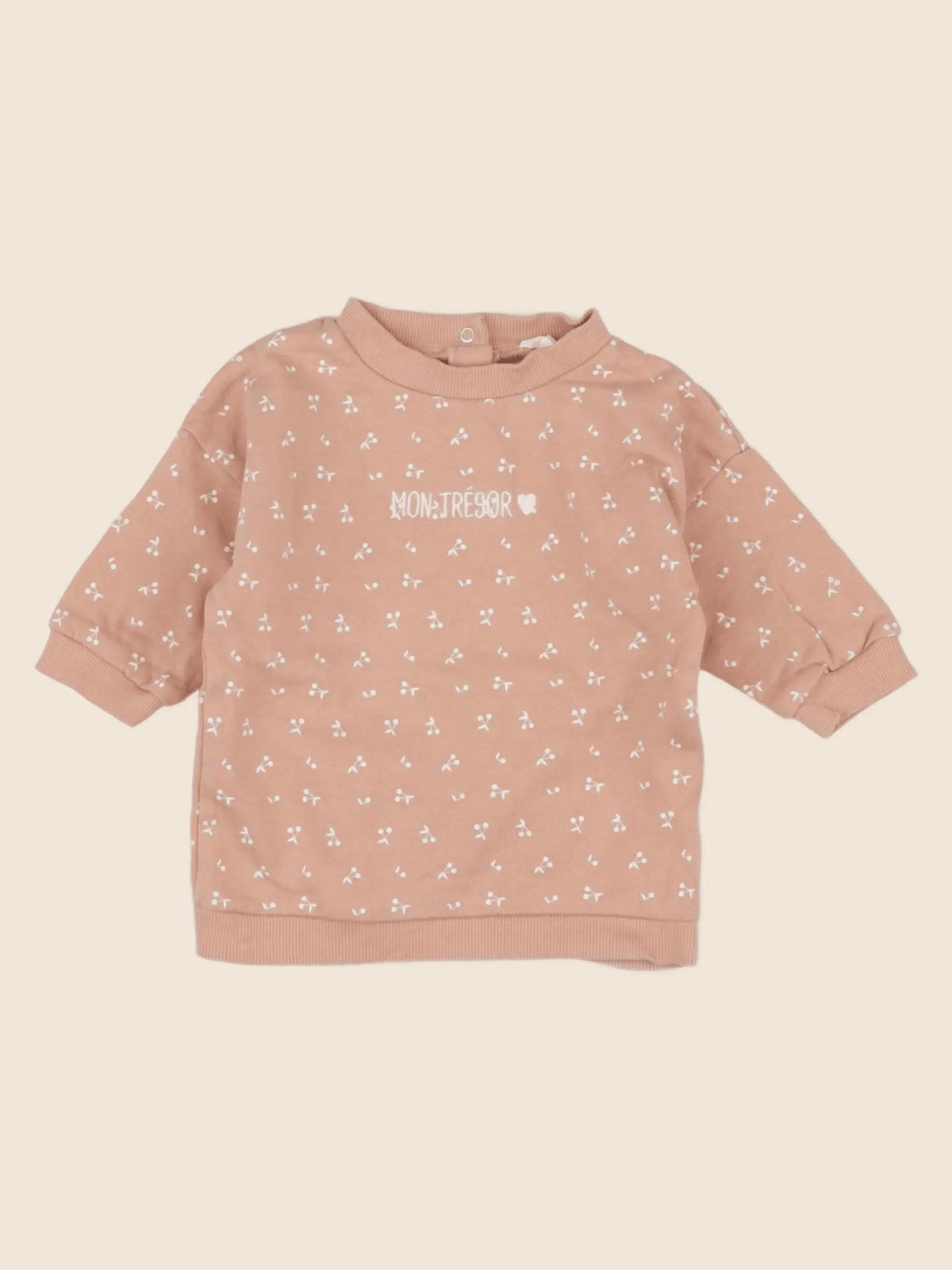 Vertbaudet - sweat rose - 6 mois