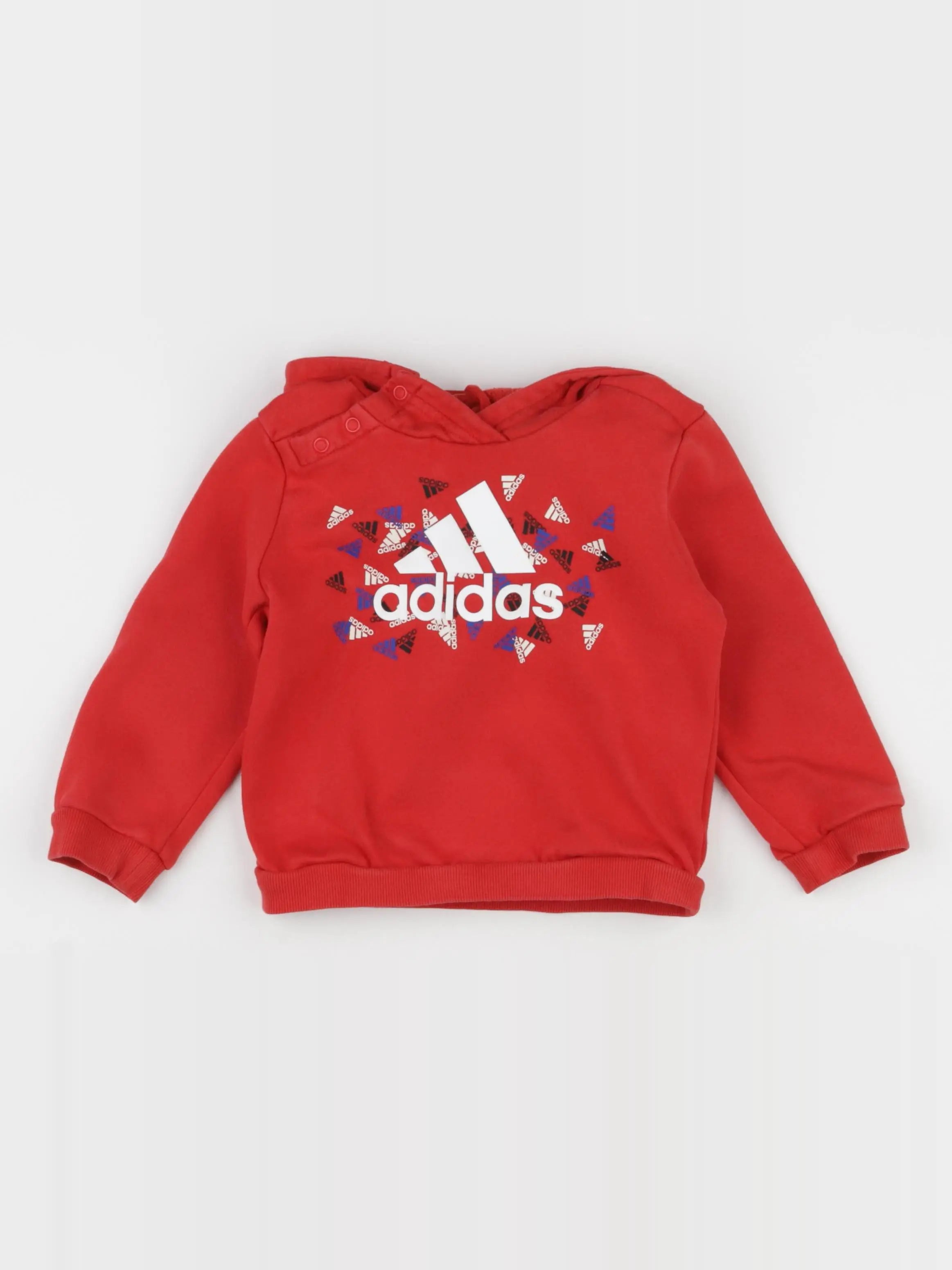Adidas - sweat rouge - 12/18 mois