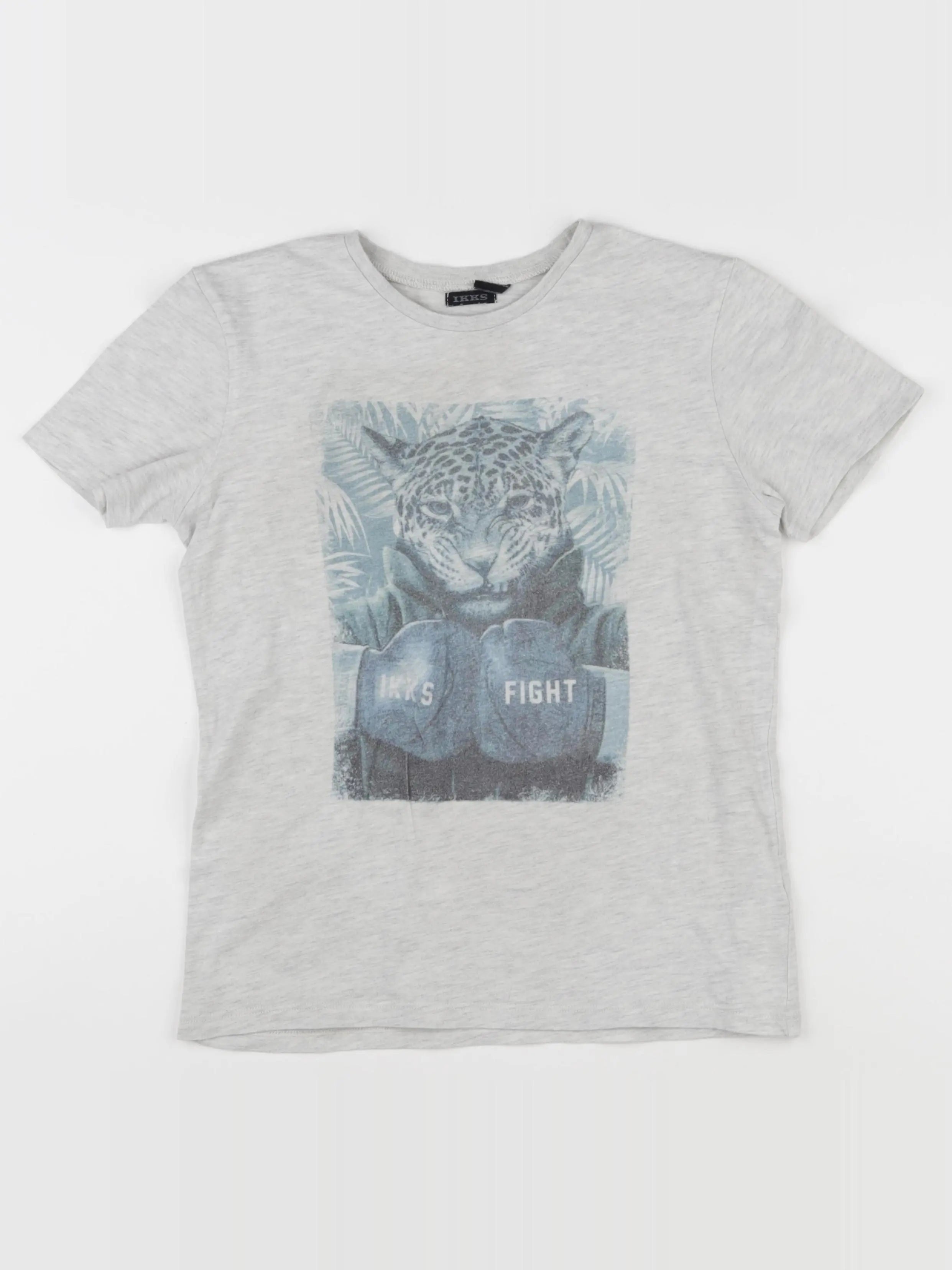 IKKS - tee-shirt gris - 10 ans