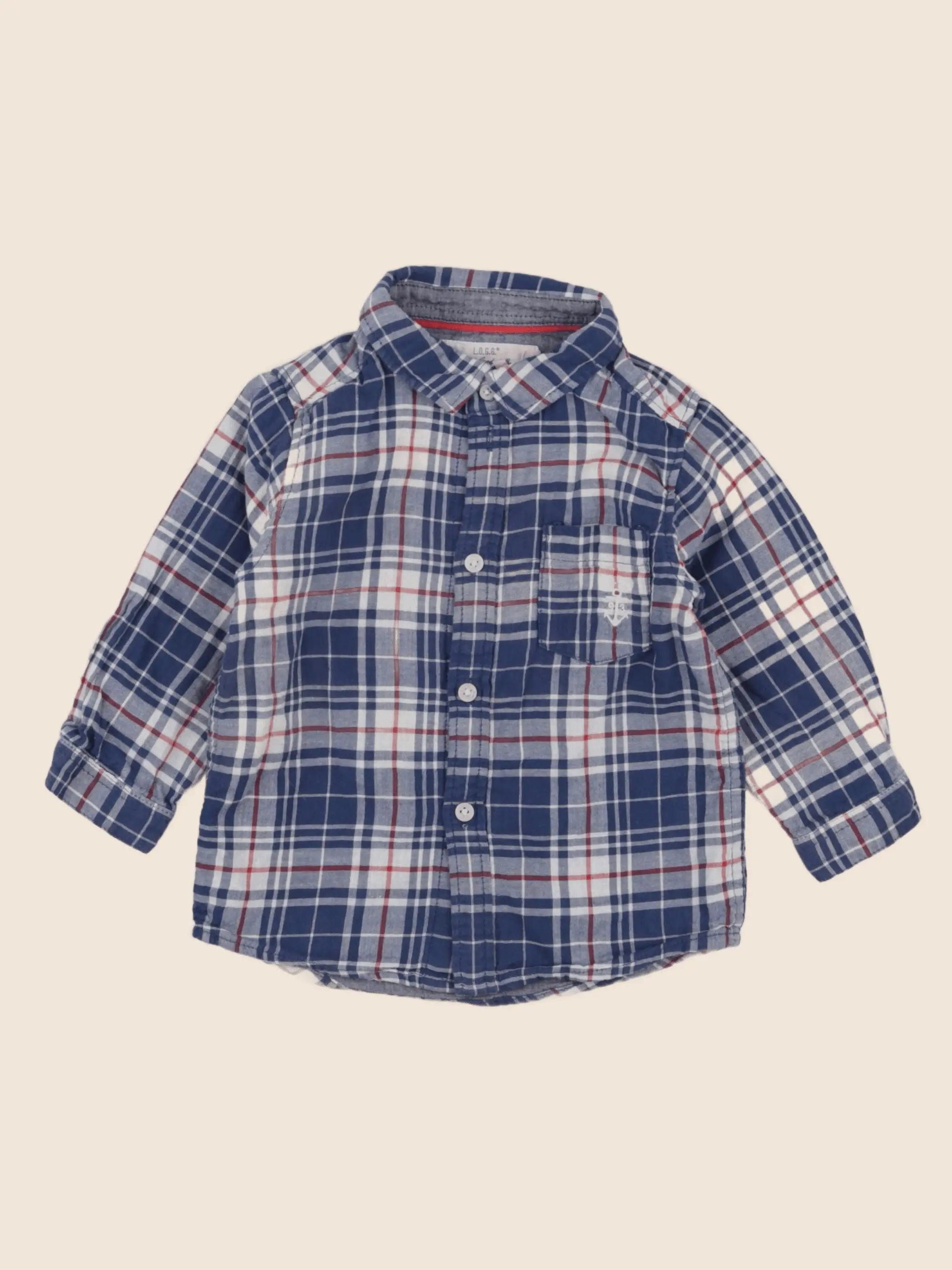 H&M - chemise bleu - 9/12 mois