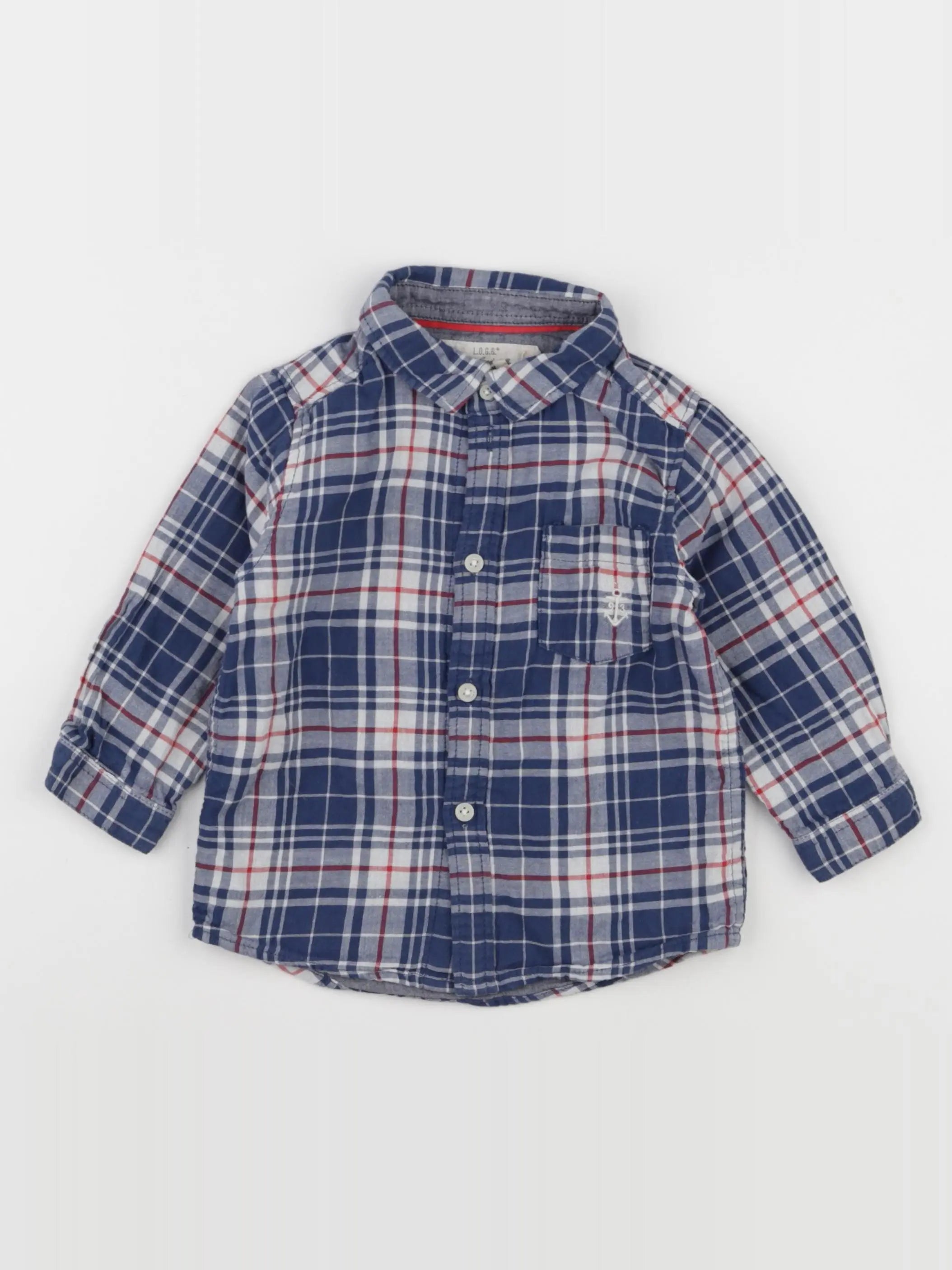 H&M - chemise bleu - 9/12 mois