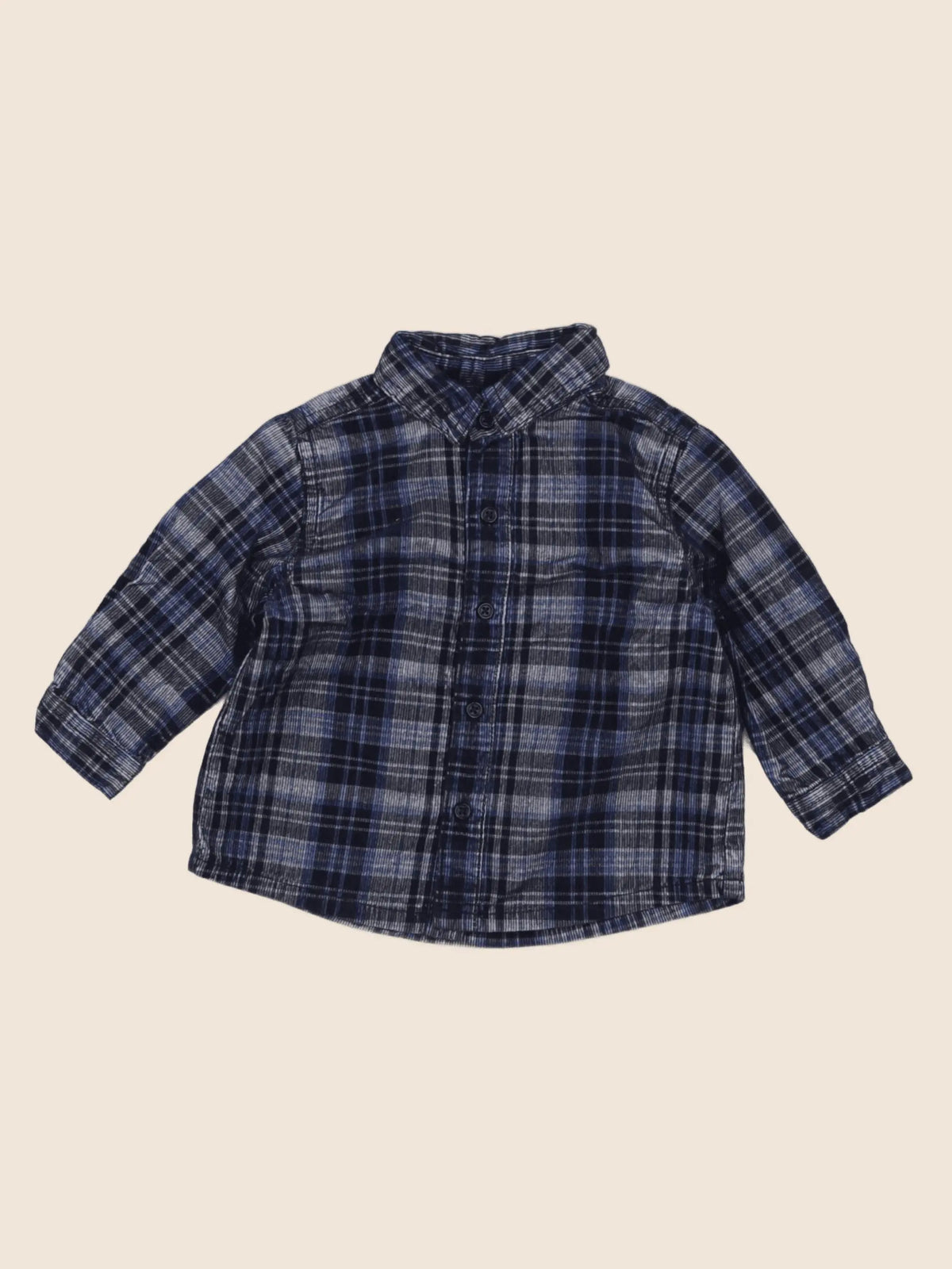 Boutchou - chemise bleu - 6 mois
