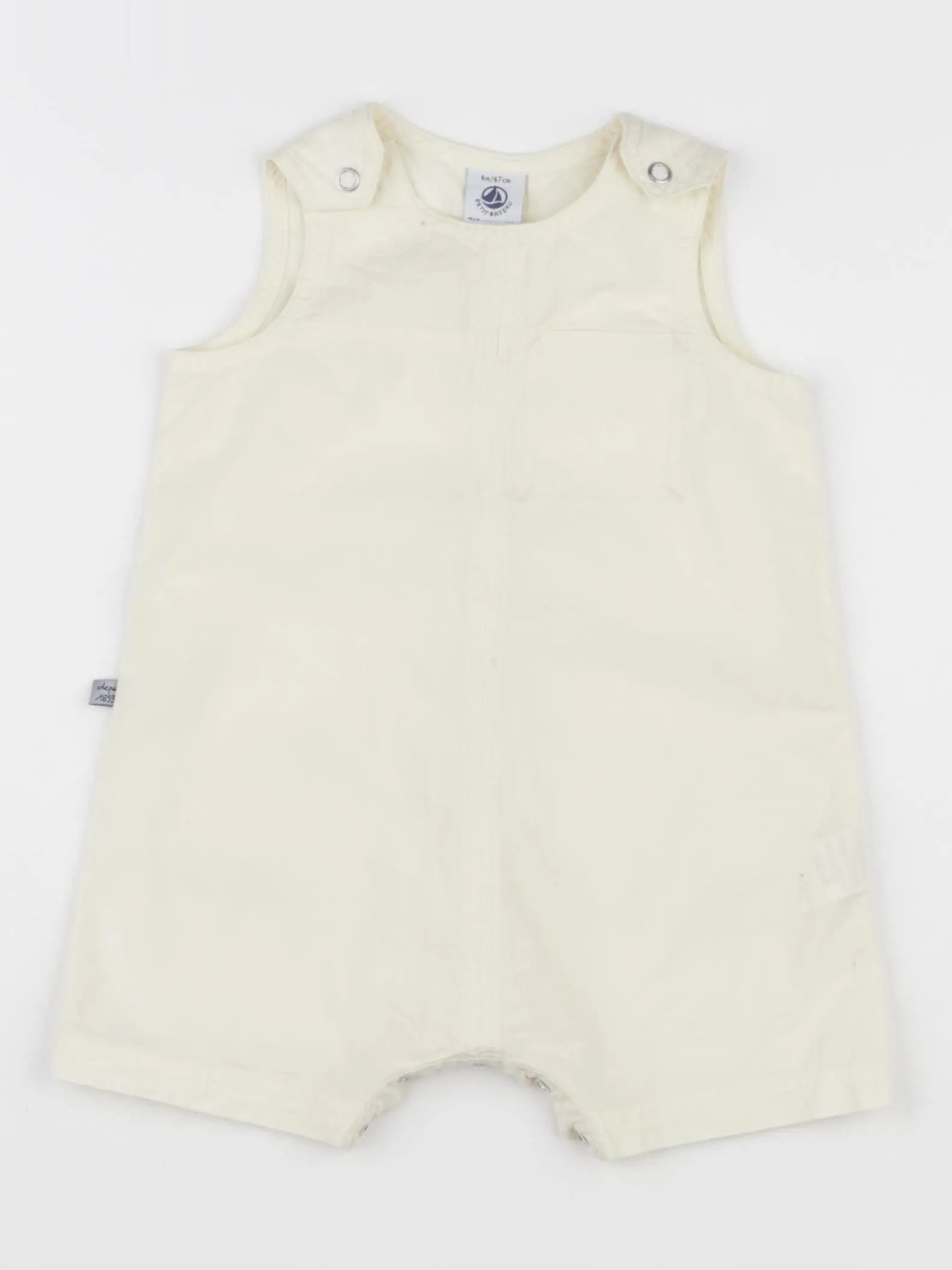 Petit Bateau - salopette jaune - 6 mois