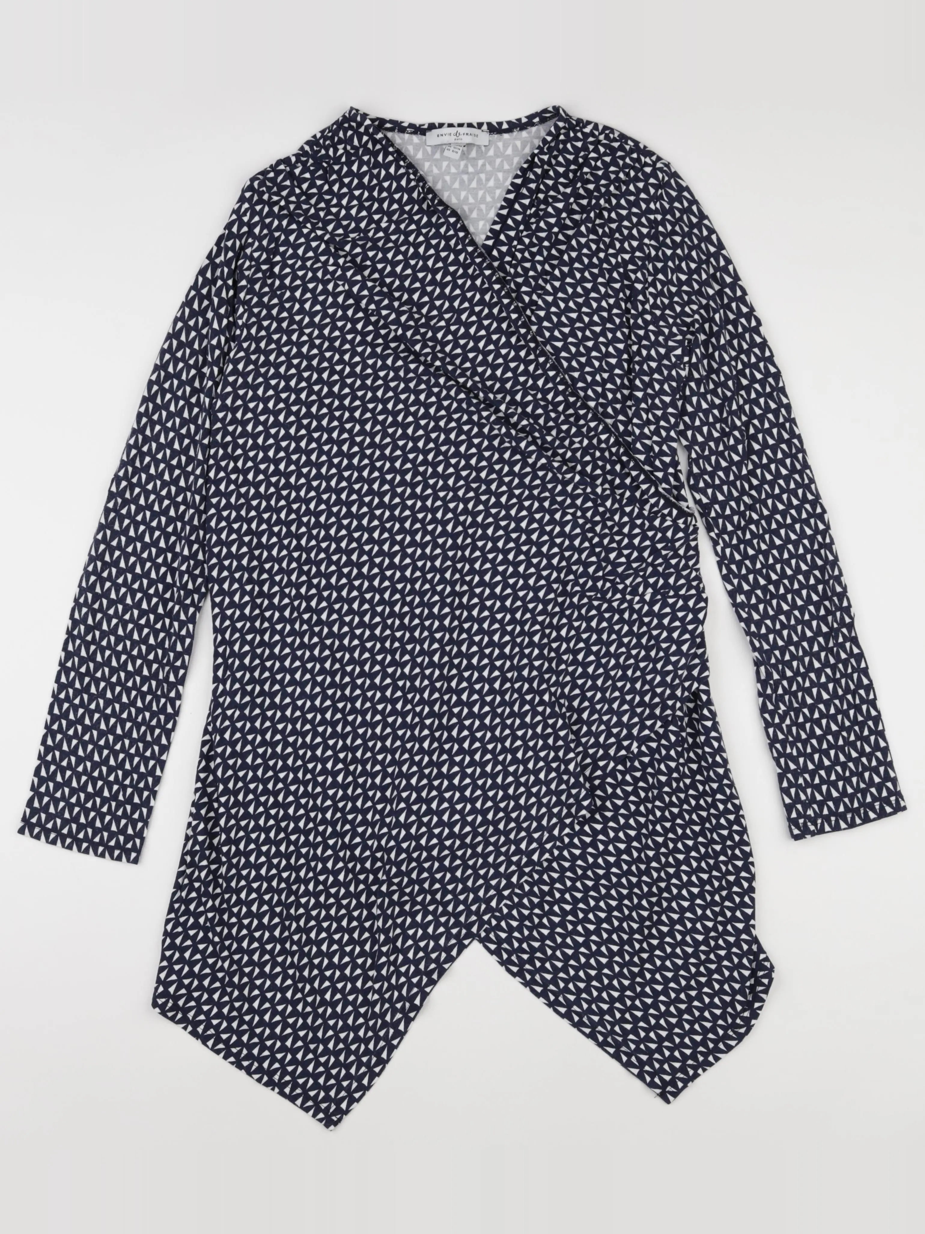 Envie de fraise - gilet grossesse bleu, blanc - 40 à 42