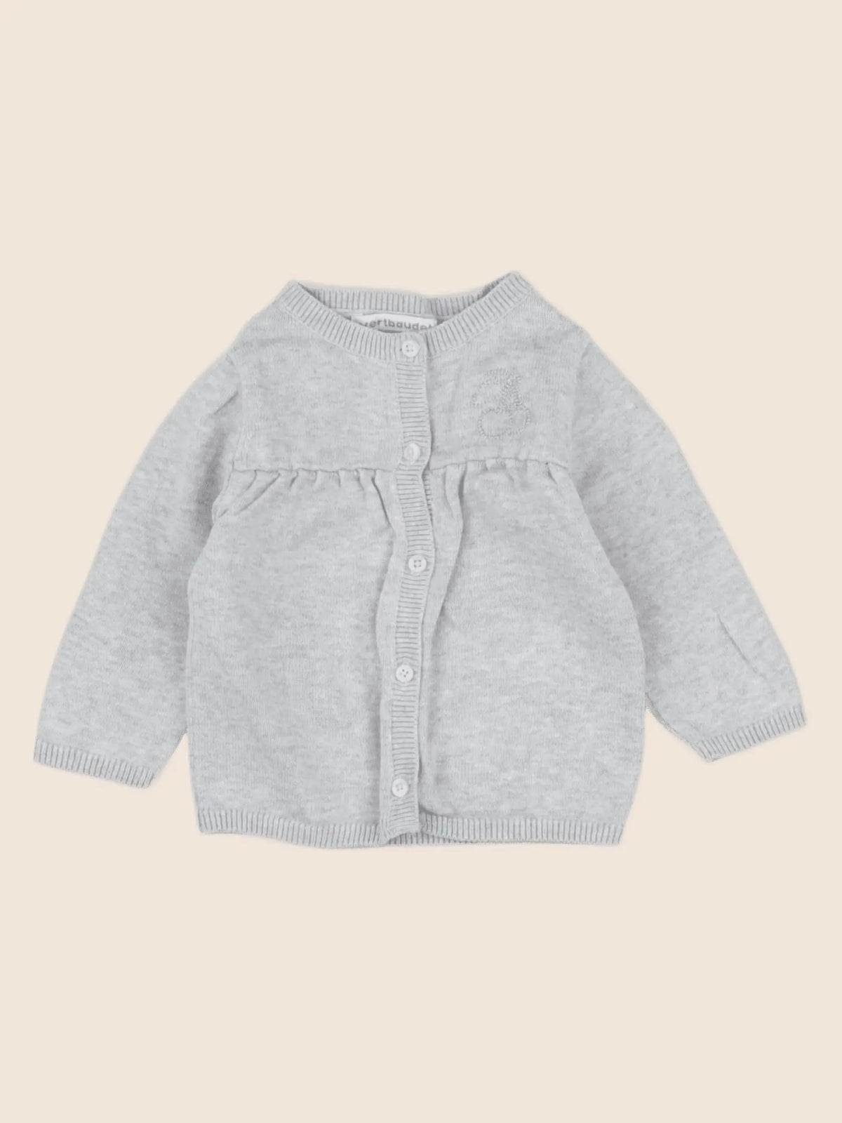 Vertbaudet - gilet gris - 6 mois