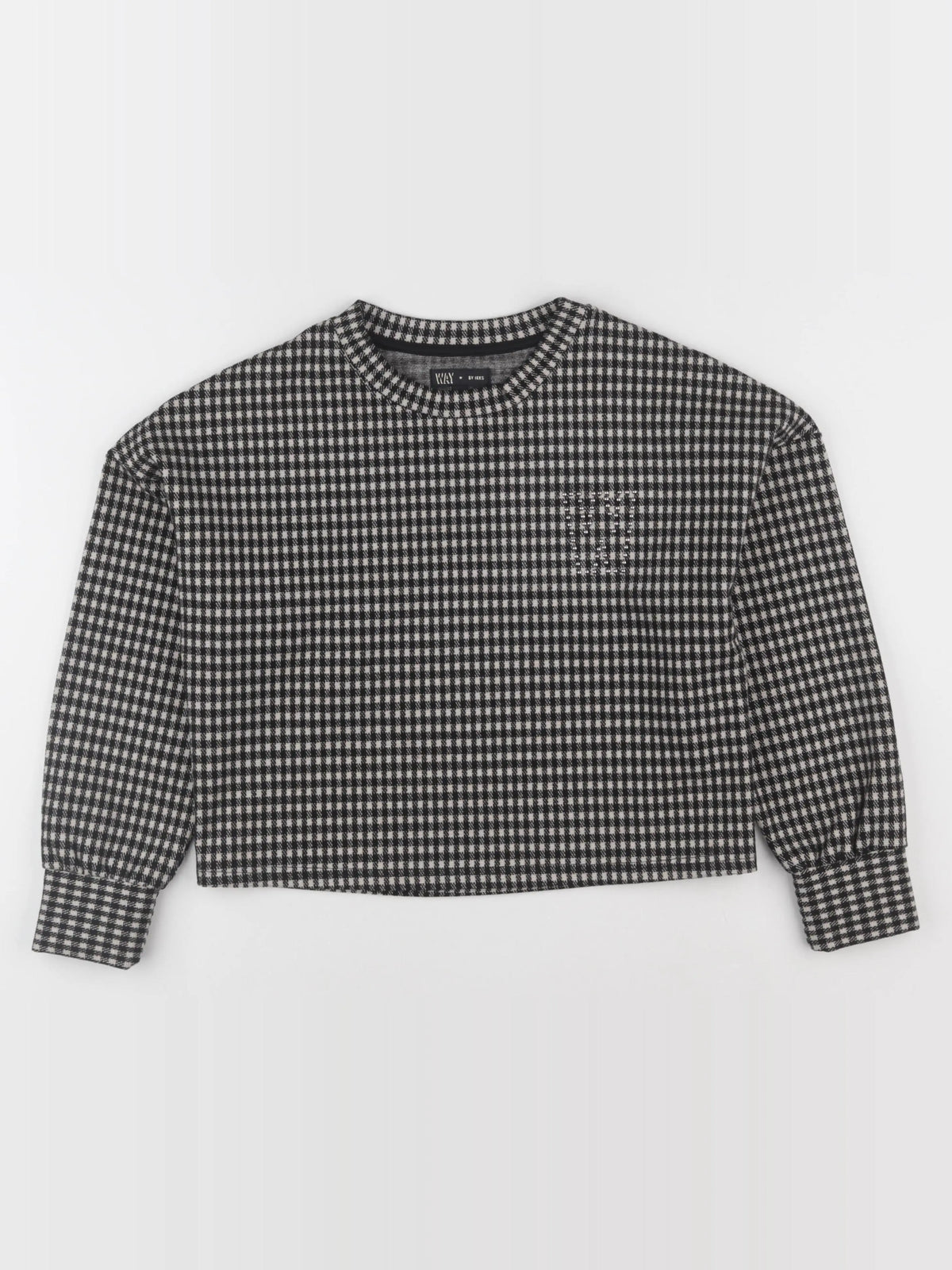 IKKS - sweat noir, beige - 10 ans