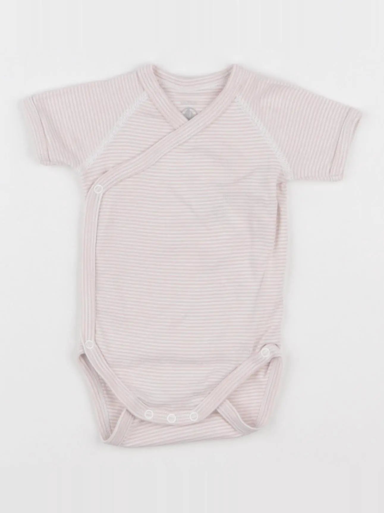 Petit Bateau - body rose, blanc - 3 mois