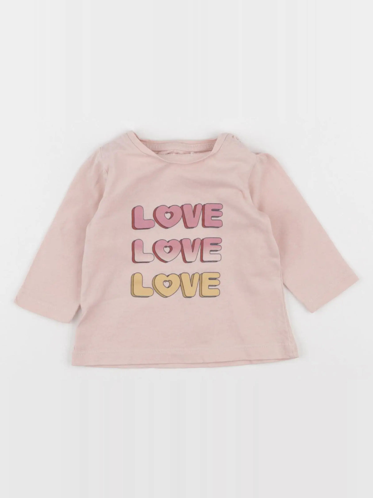 Vertbaudet - tee-shirt rose - 3 mois