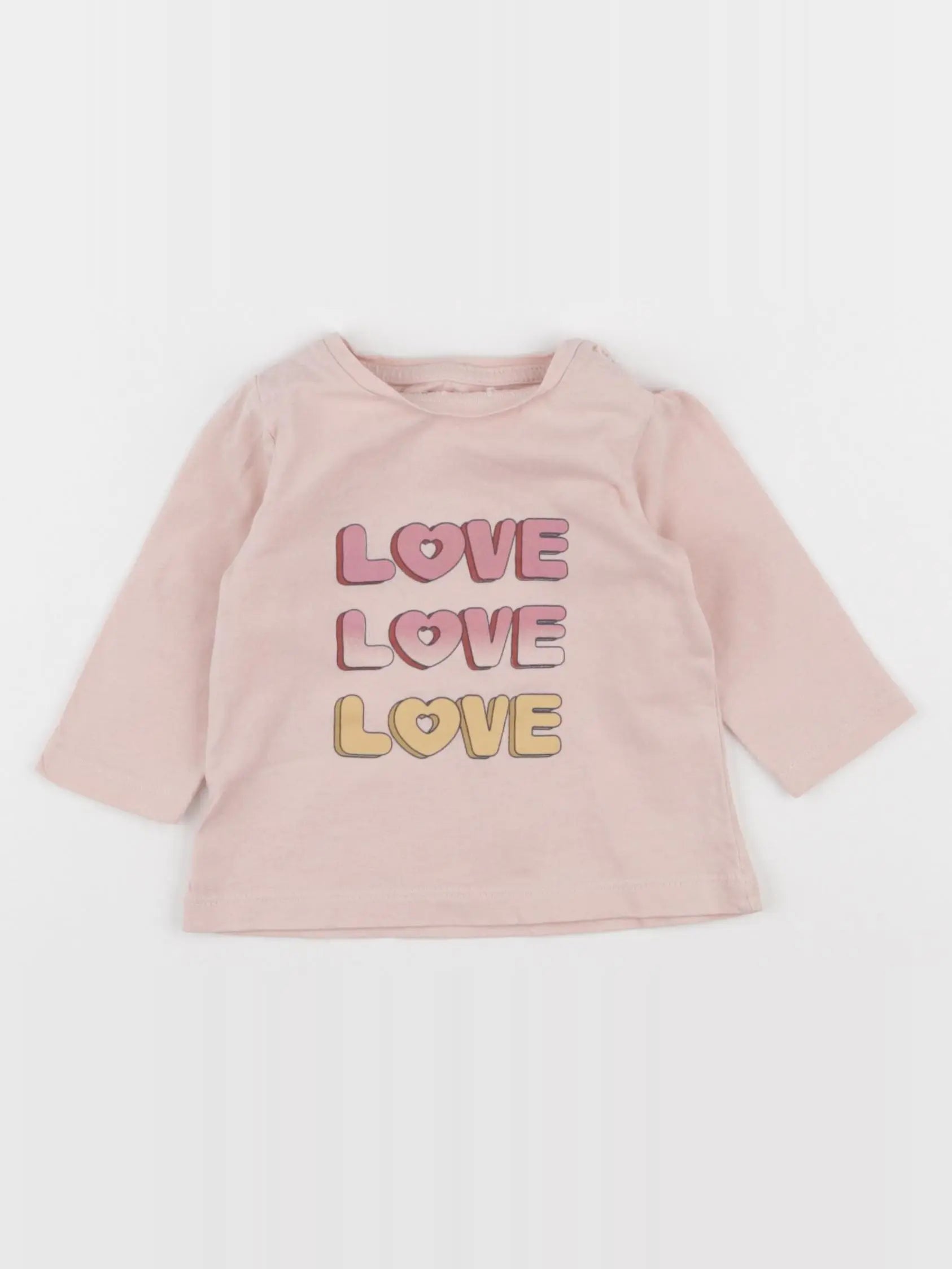 Vertbaudet - tee-shirt rose - 3 mois