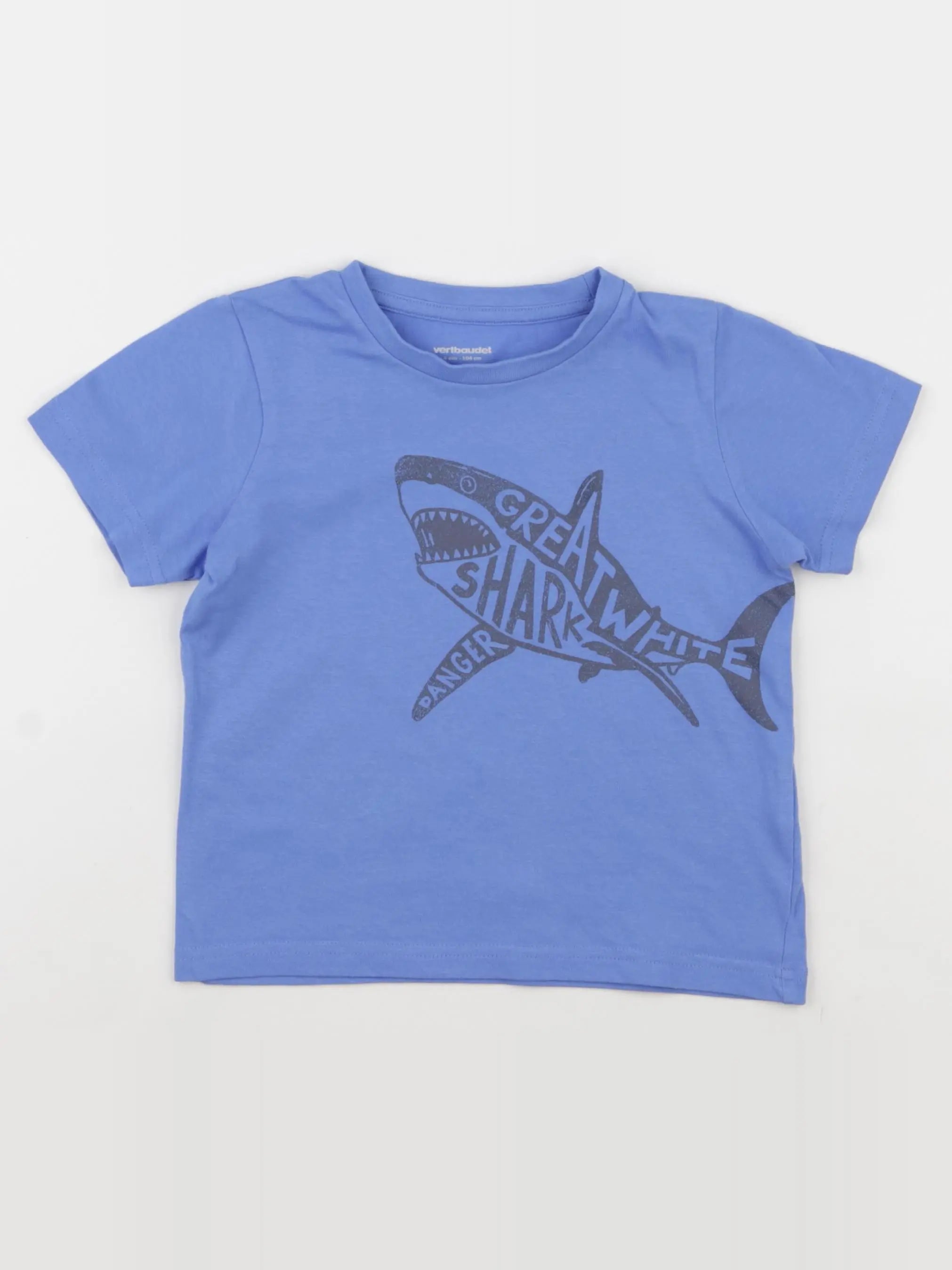 Vertbaudet - tee-shirt bleu - 4 ans