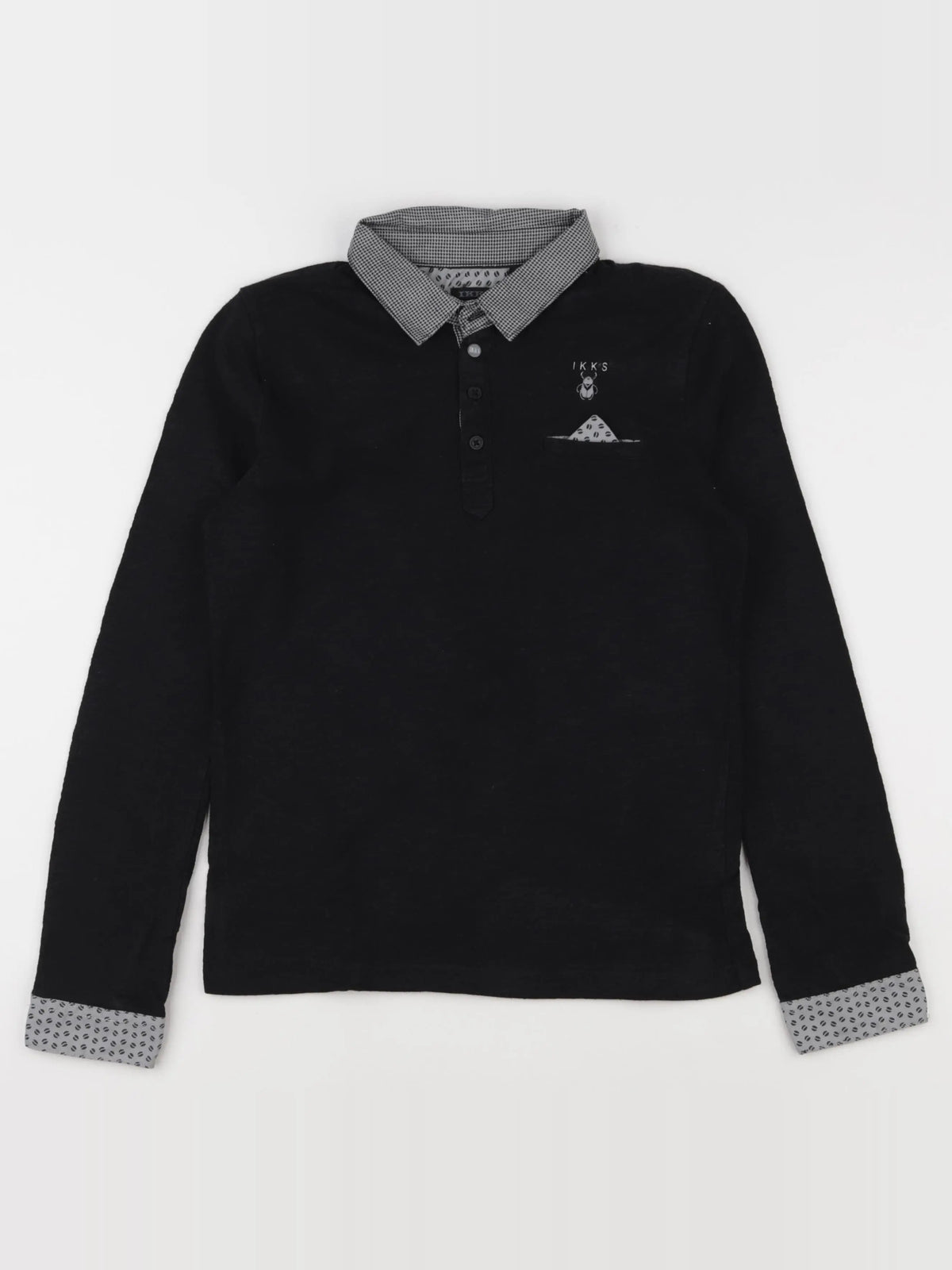 IKKS - polo noir - 10 ans