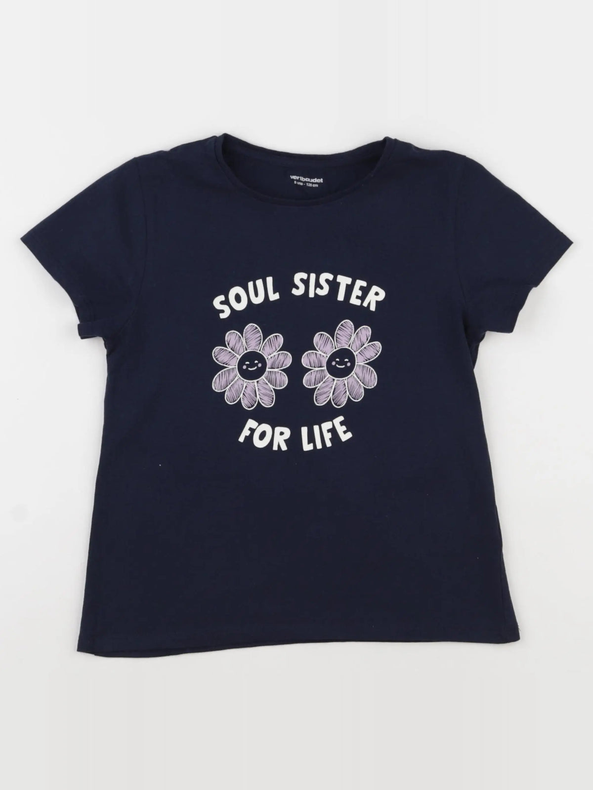 Vertbaudet - tee-shirt bleu - 8 ans