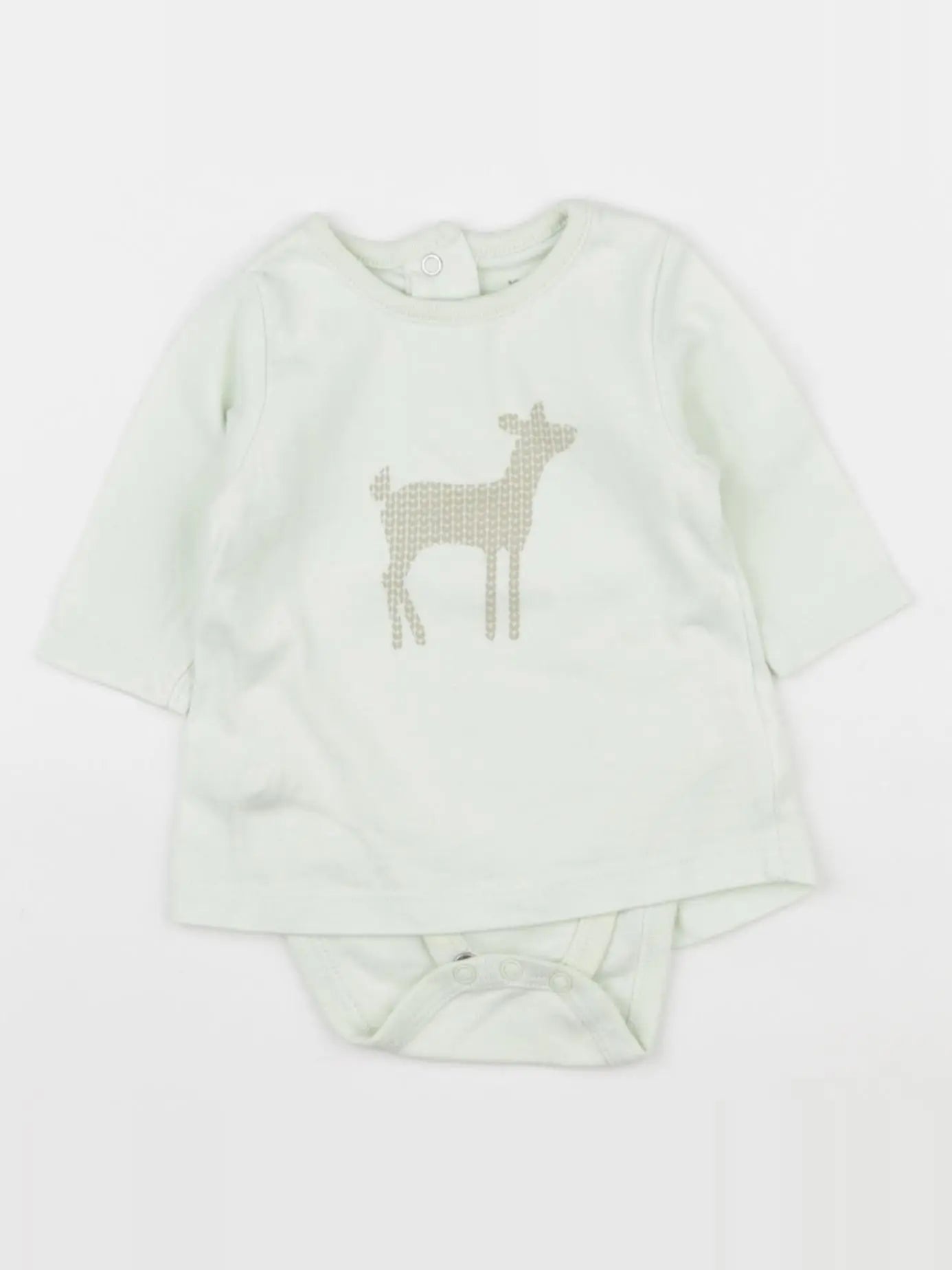 Vertbaudet - body tee-shirt vert - 1 mois