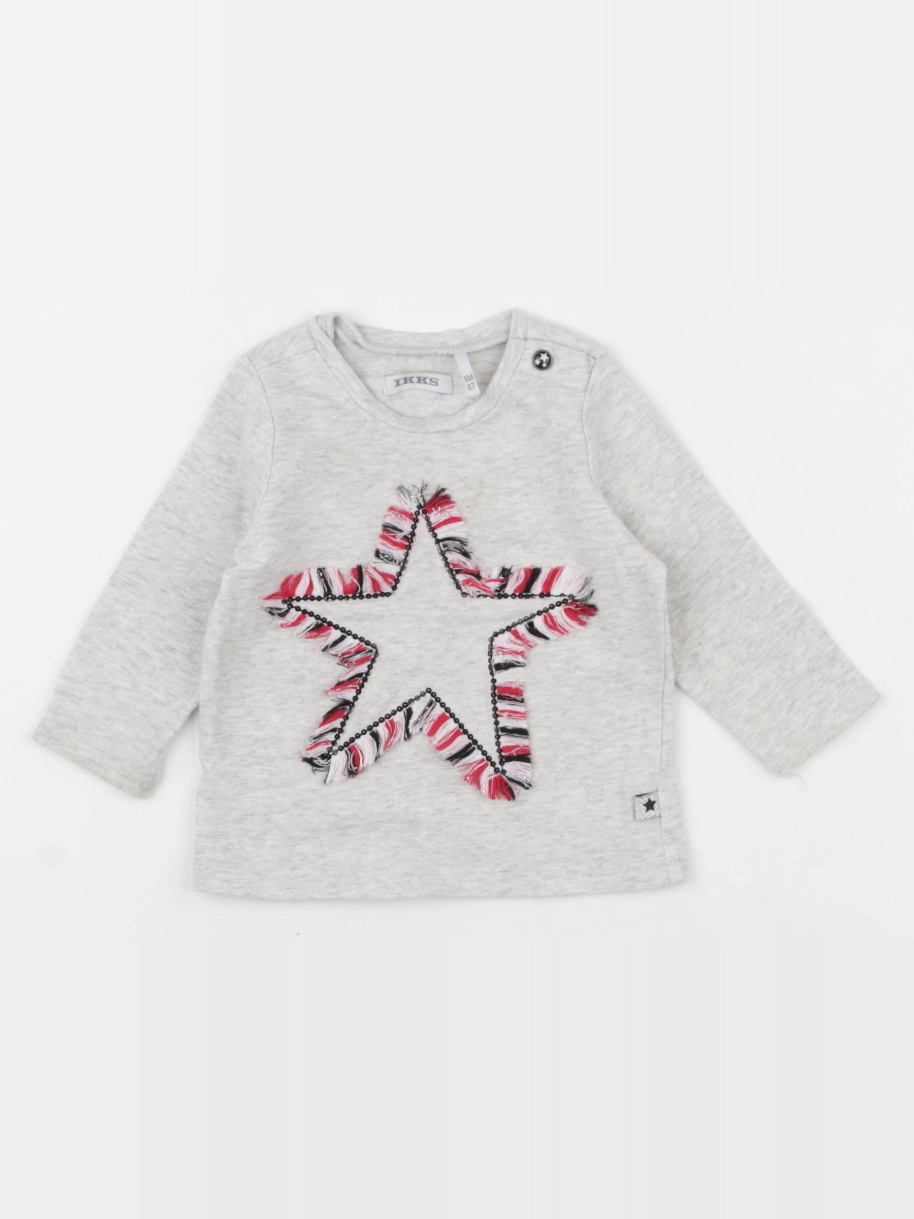 IKKS - tee-shirt gris - 6 mois