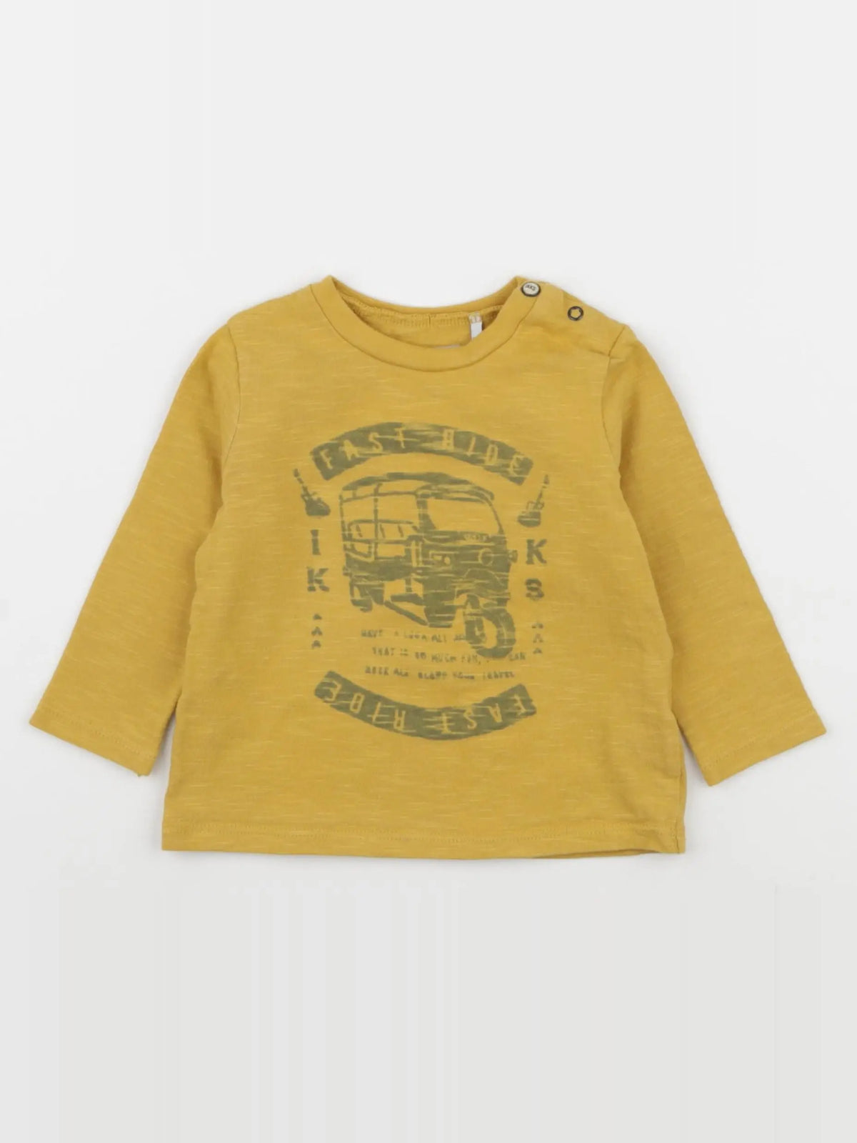 IKKS - tee-shirt jaune - 12 mois