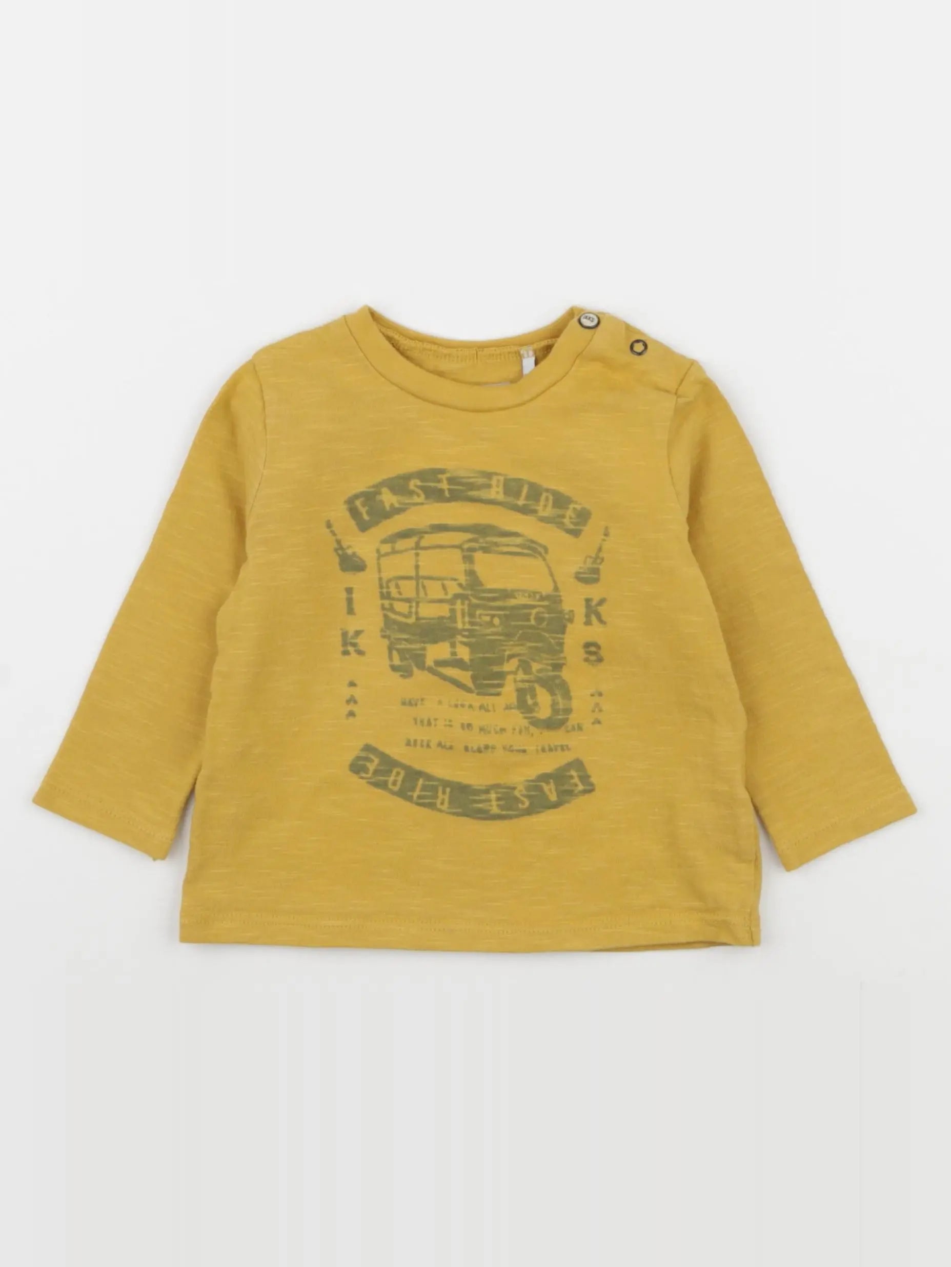 IKKS - tee-shirt jaune - 12 mois