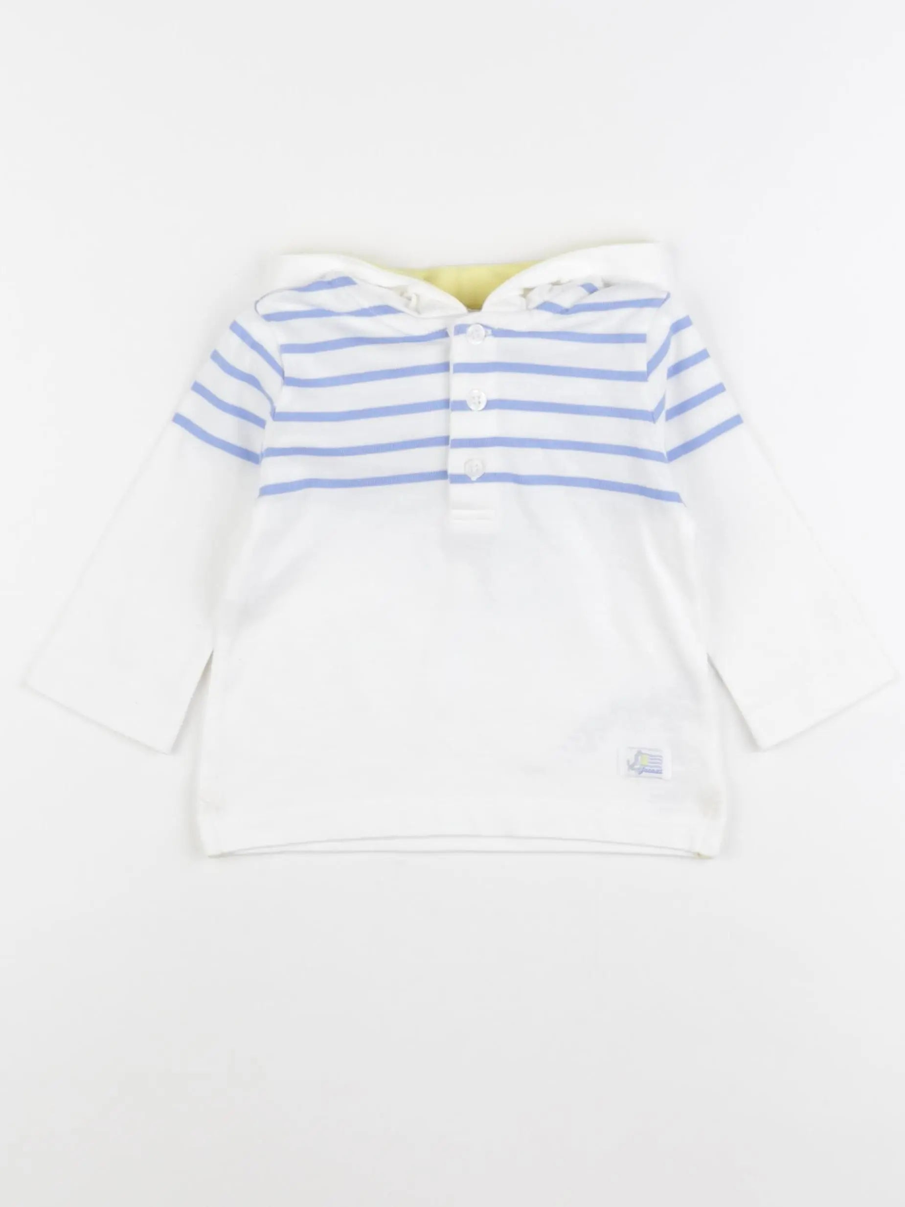 Jacadi - tee-shirt blanc, bleu - 12 mois