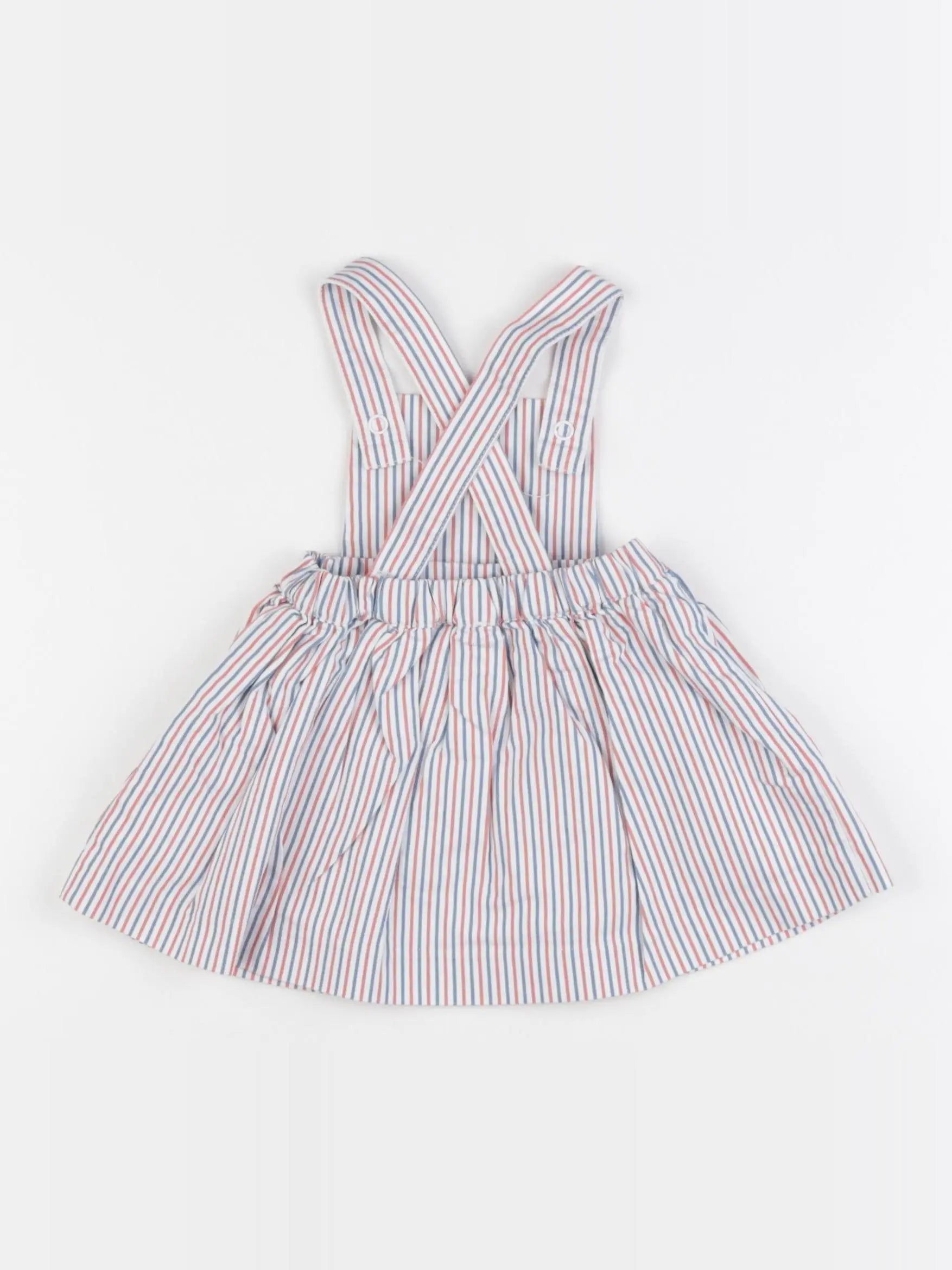 Jacadi - robe blanc, bleu, orange - 6 mois
