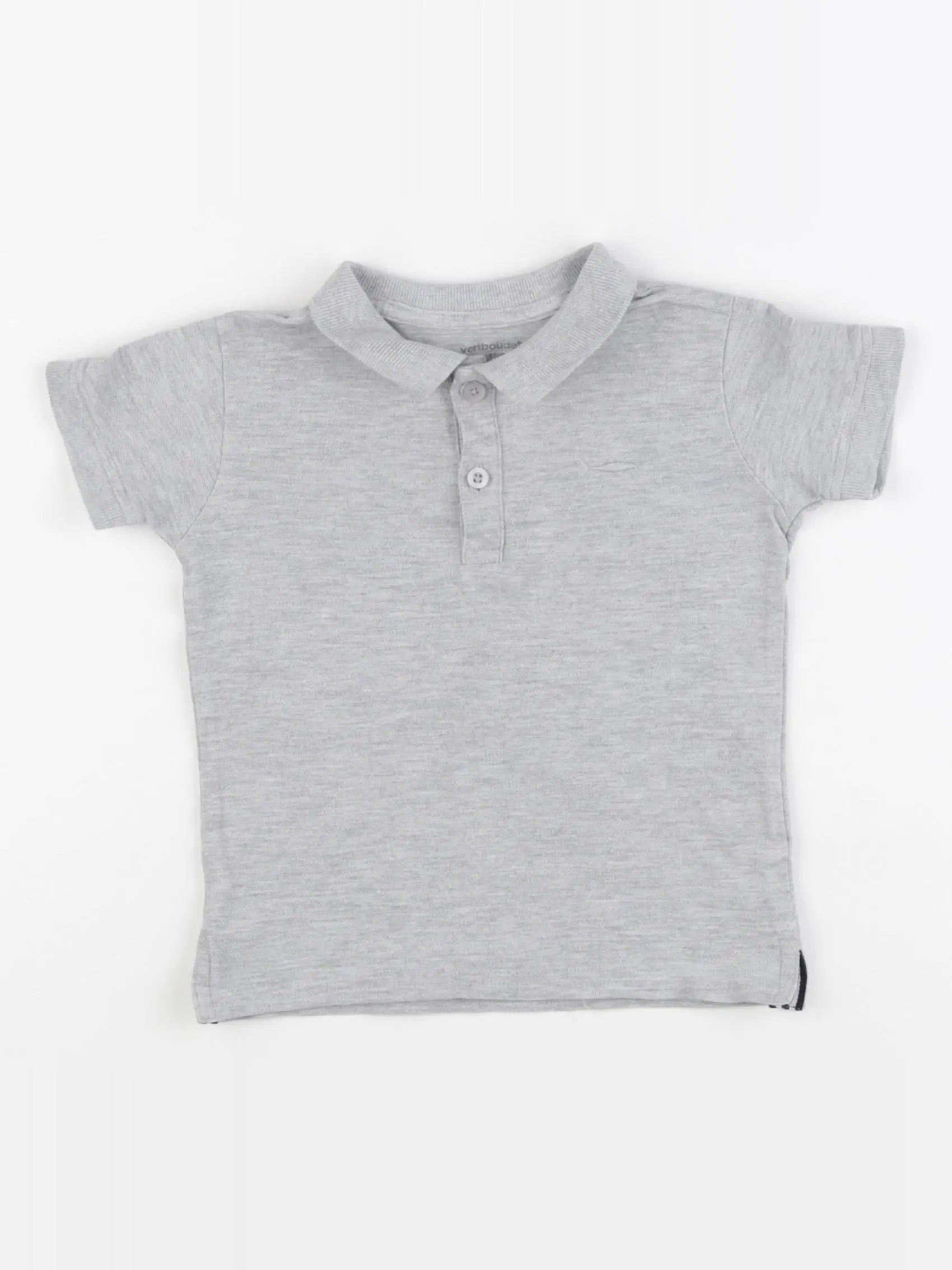 Vertbaudet - polo gris - 3 ans