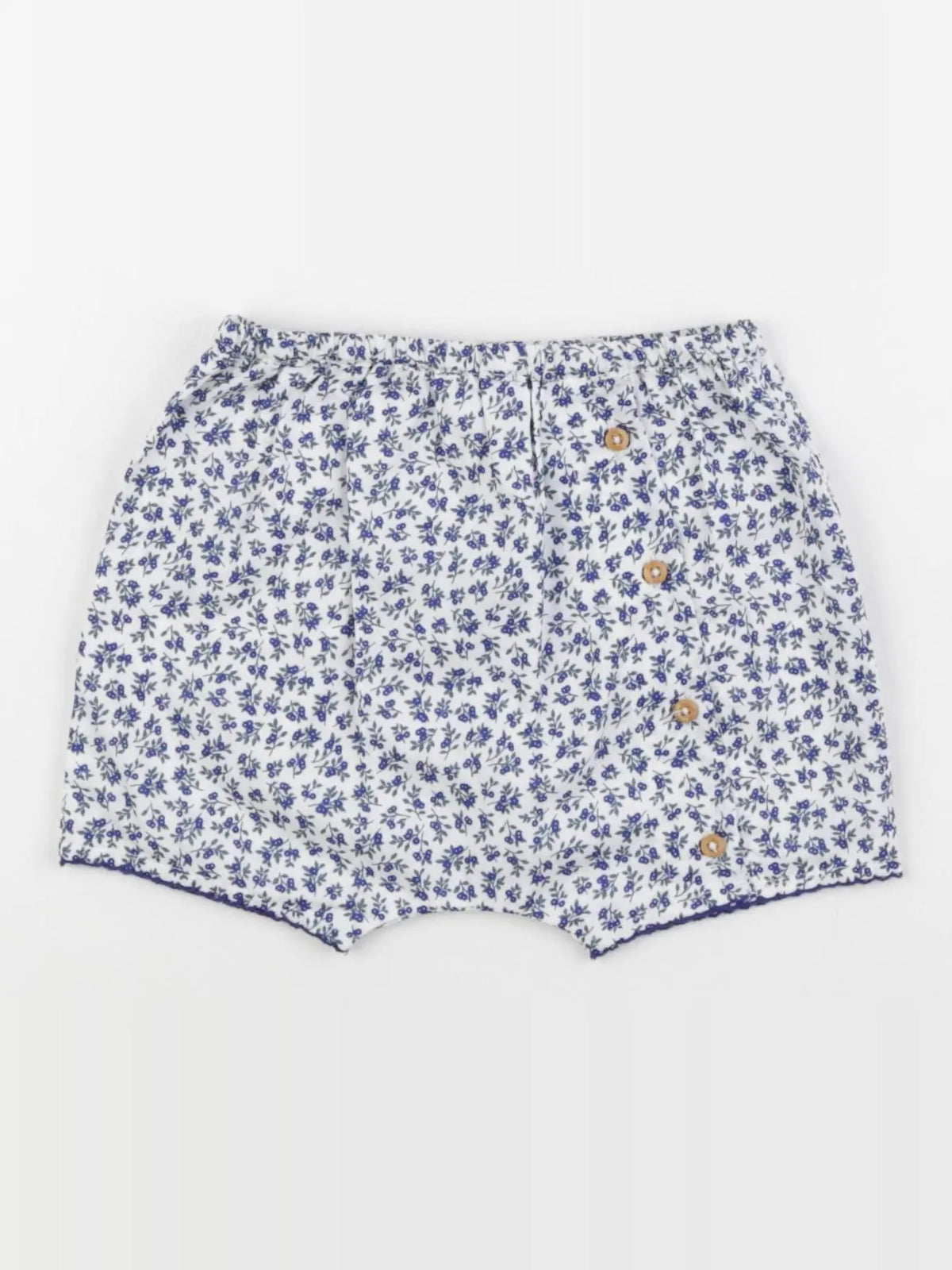 Boutchou - bloomer blanc, bleu - 6 mois