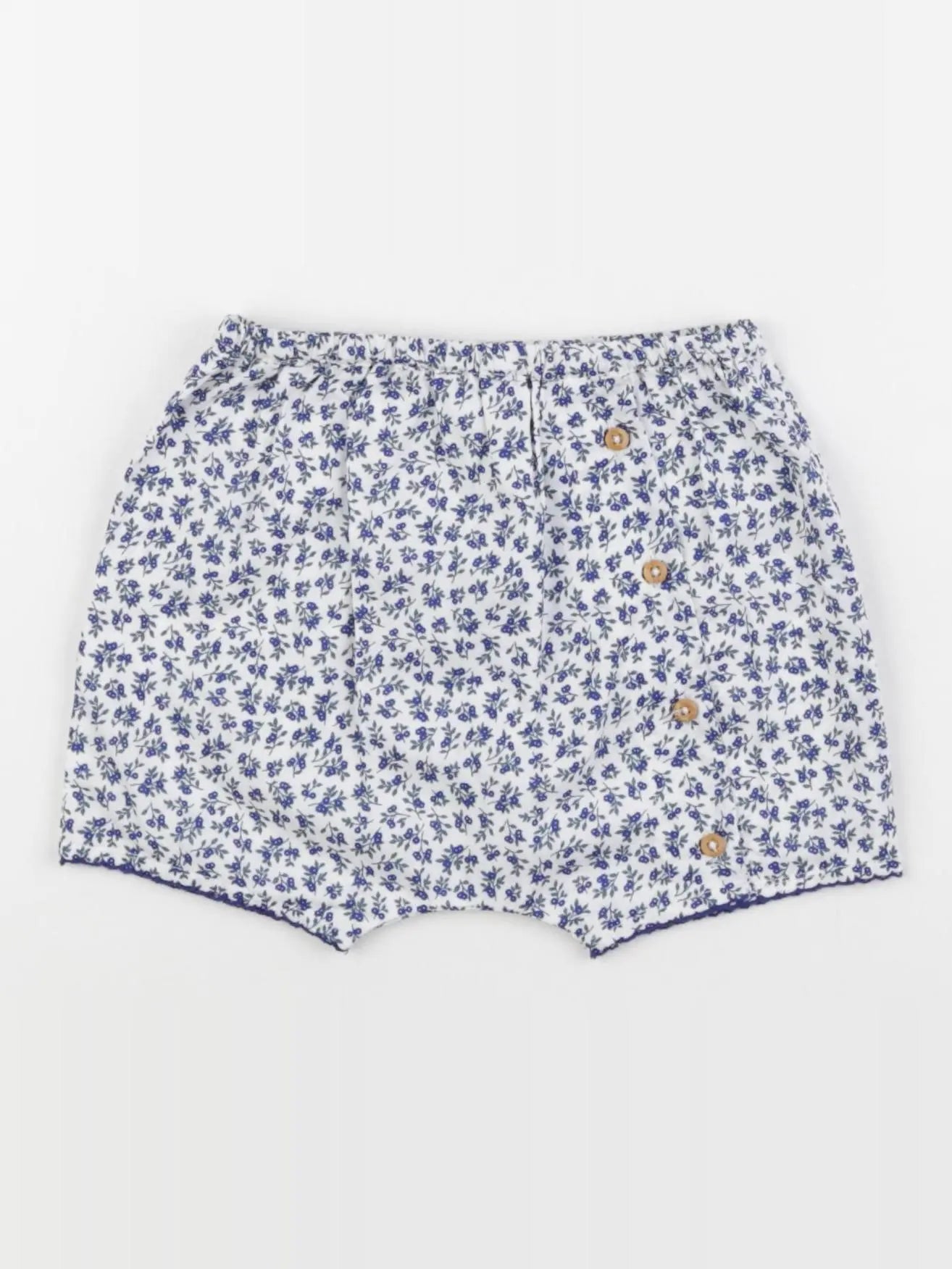 Boutchou - bloomer blanc, bleu - 6 mois