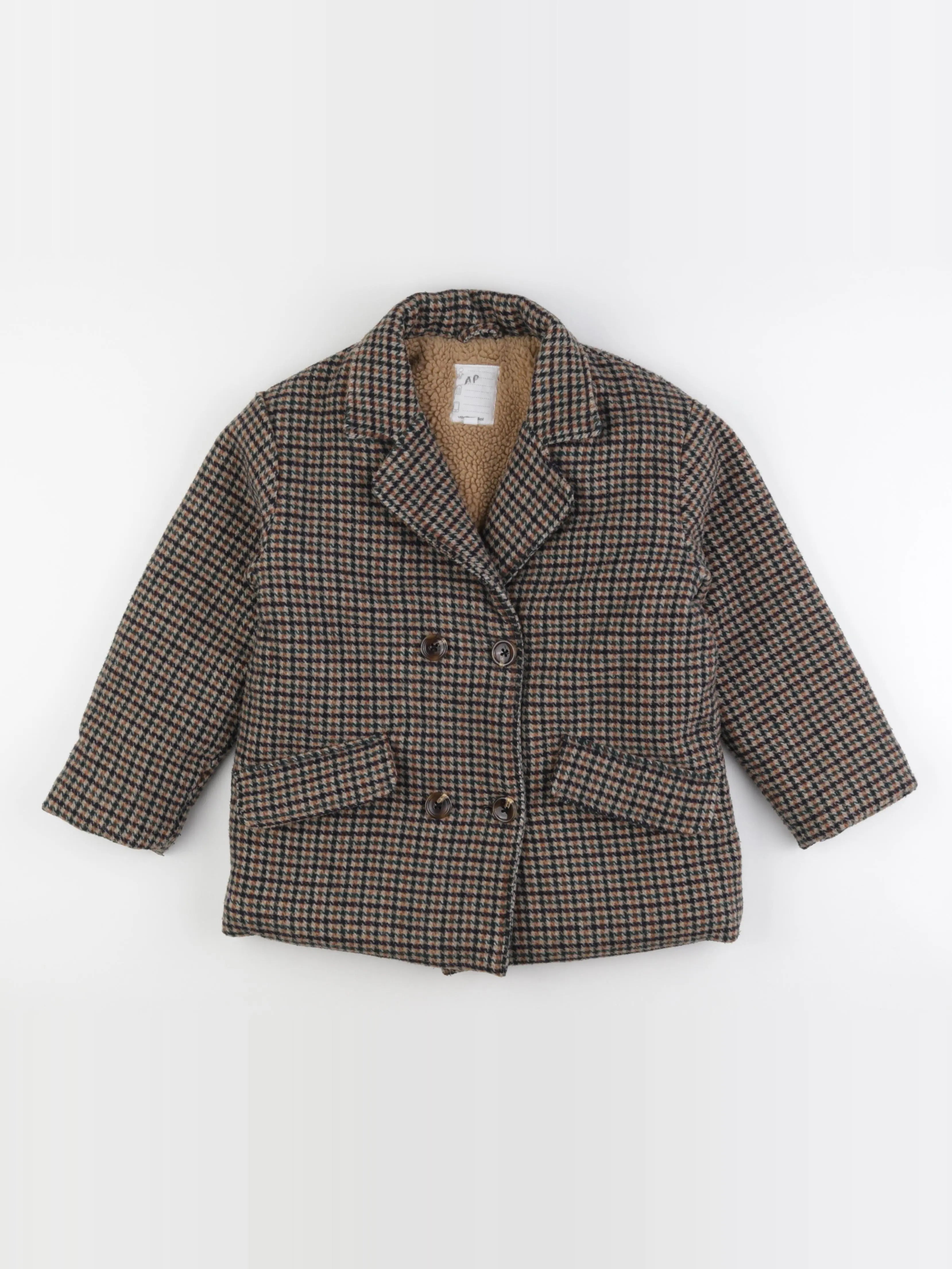 Vertbaudet - manteau beige - 10 ans