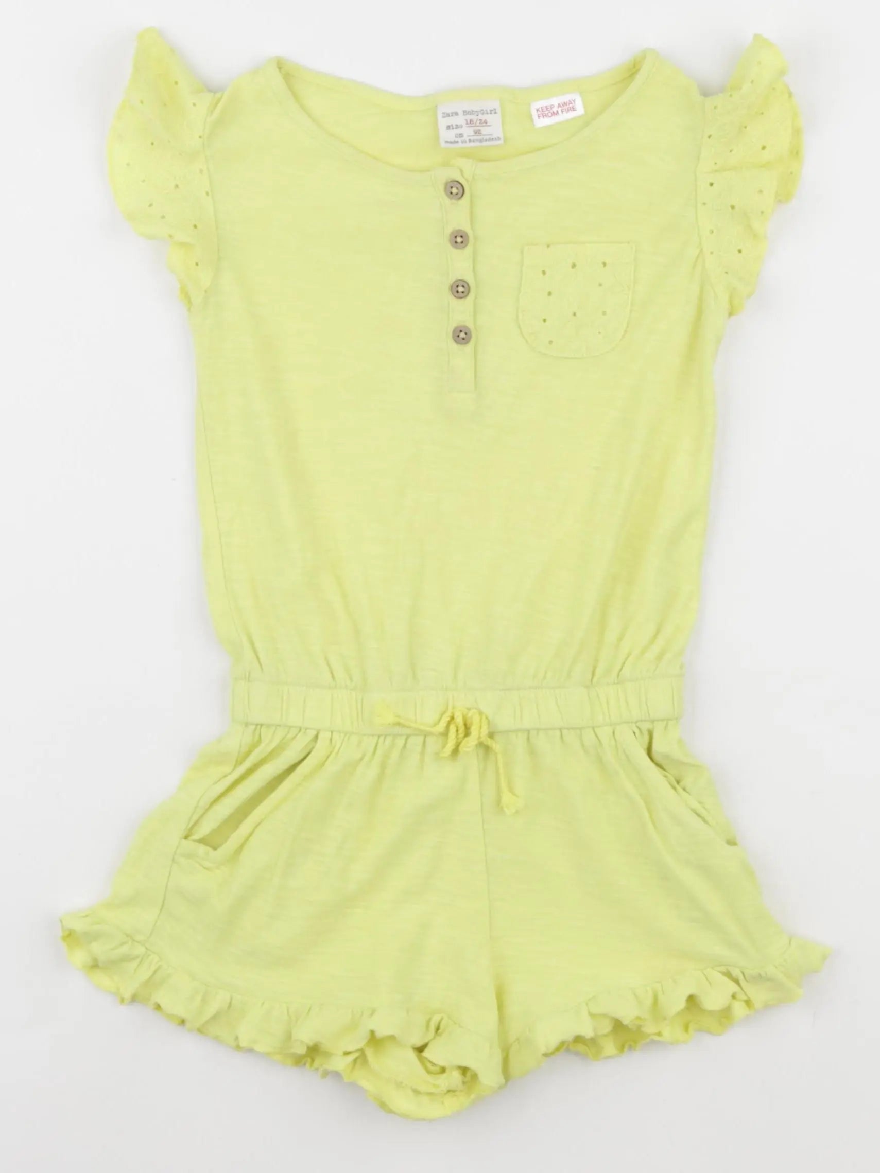 Zara - combinaison jaune - 18/24 mois