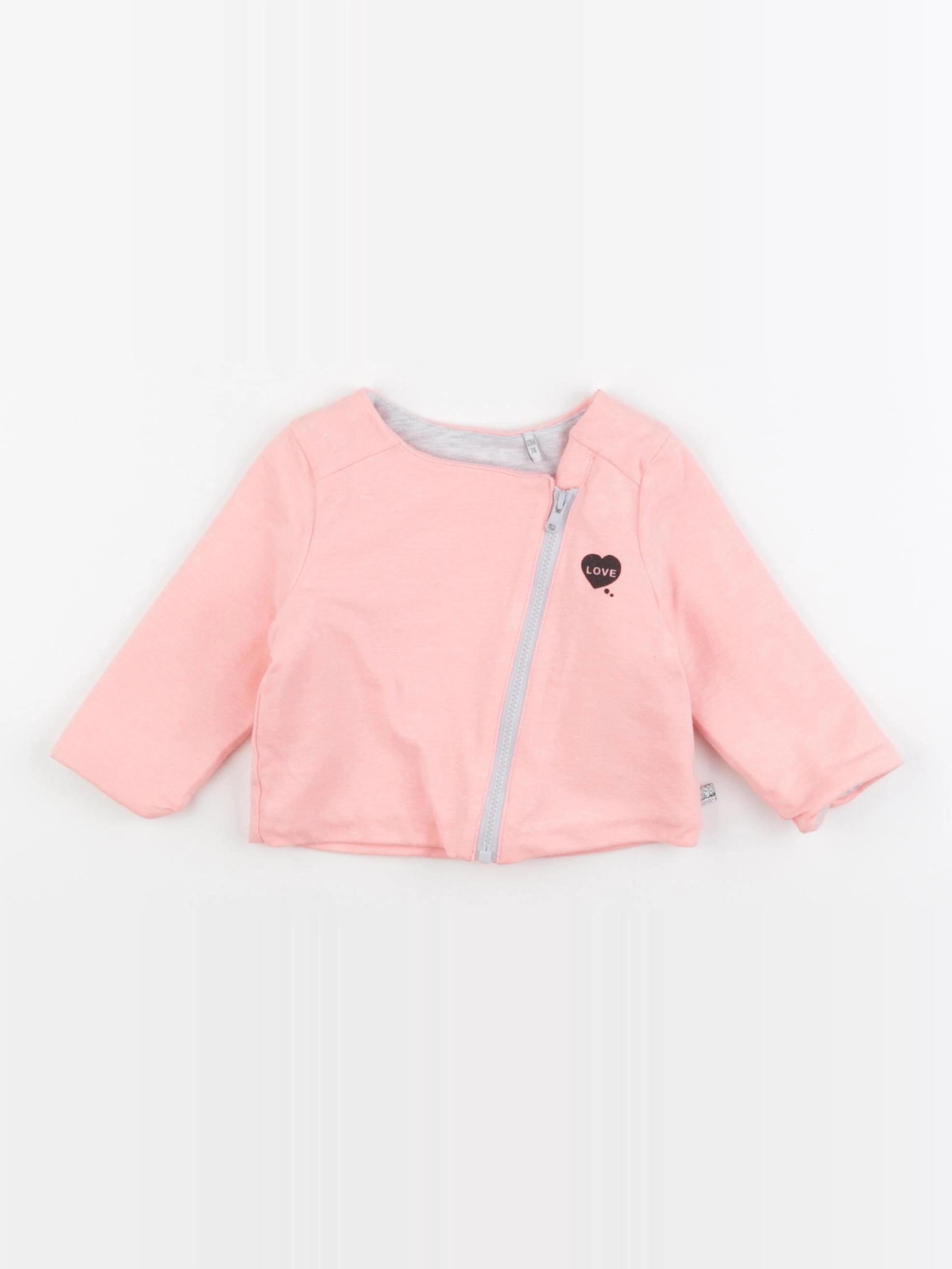 IKKS - gilet rose - 12 mois