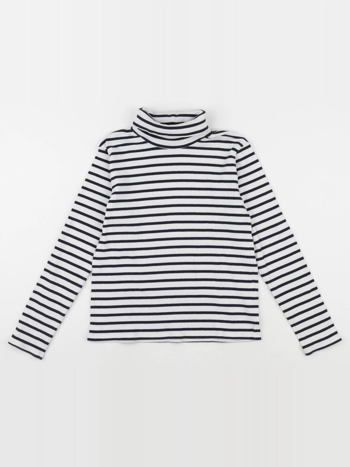 Vertbaudet - sous-pull blanc, bleu - 10 ans