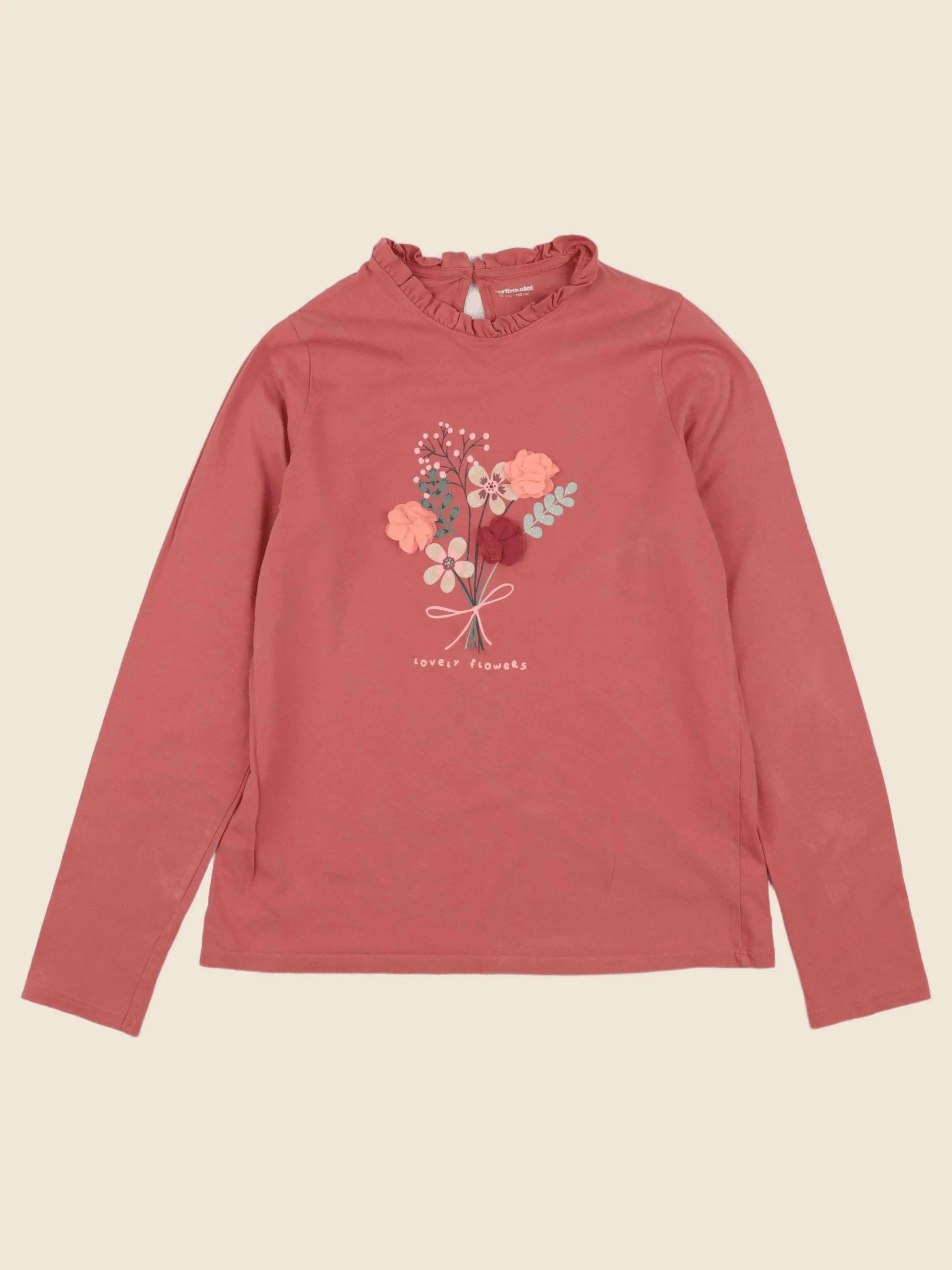 Vertbaudet - tee-shirt rose - 12 ans