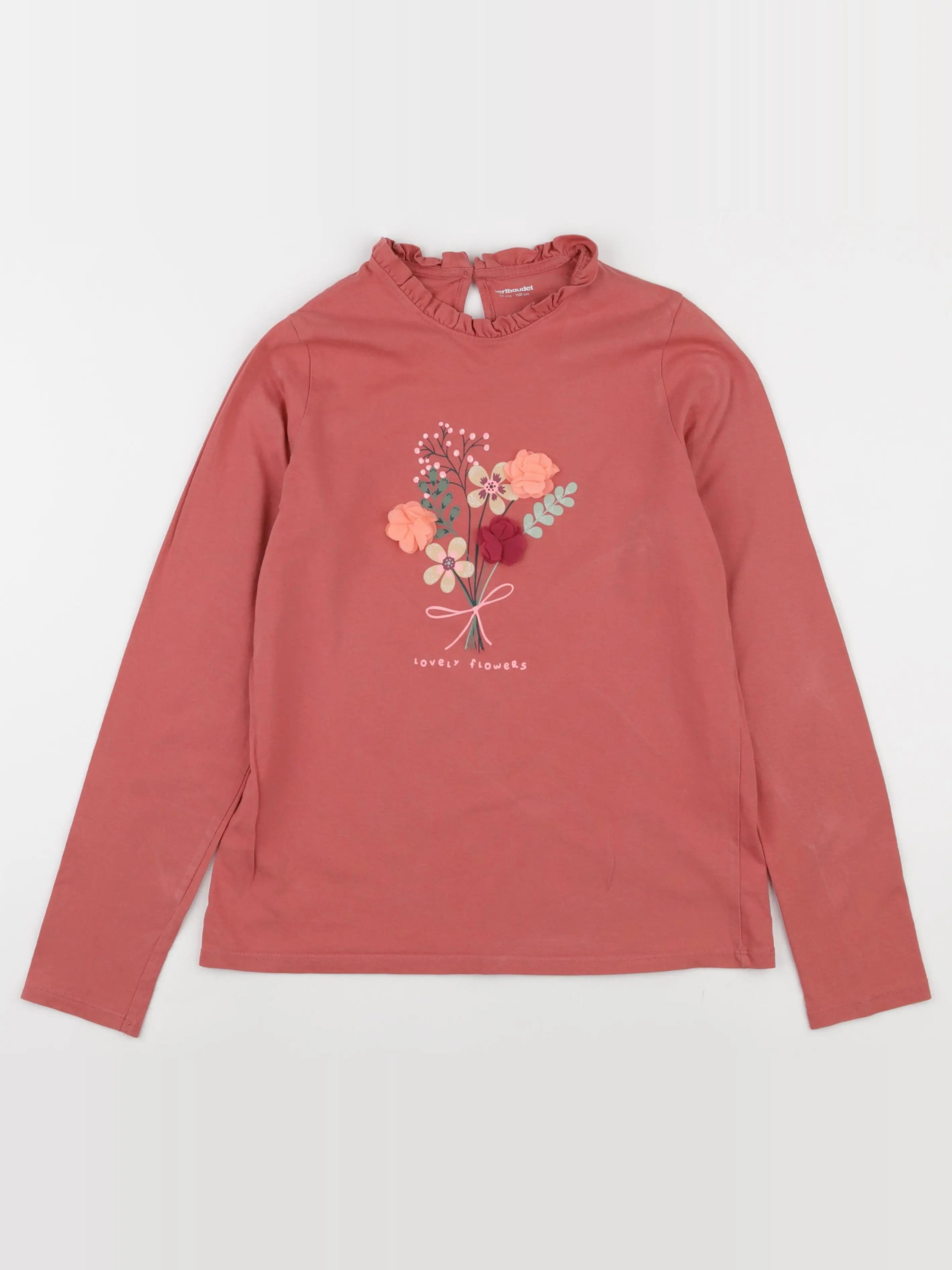 Vertbaudet - tee-shirt rose - 12 ans