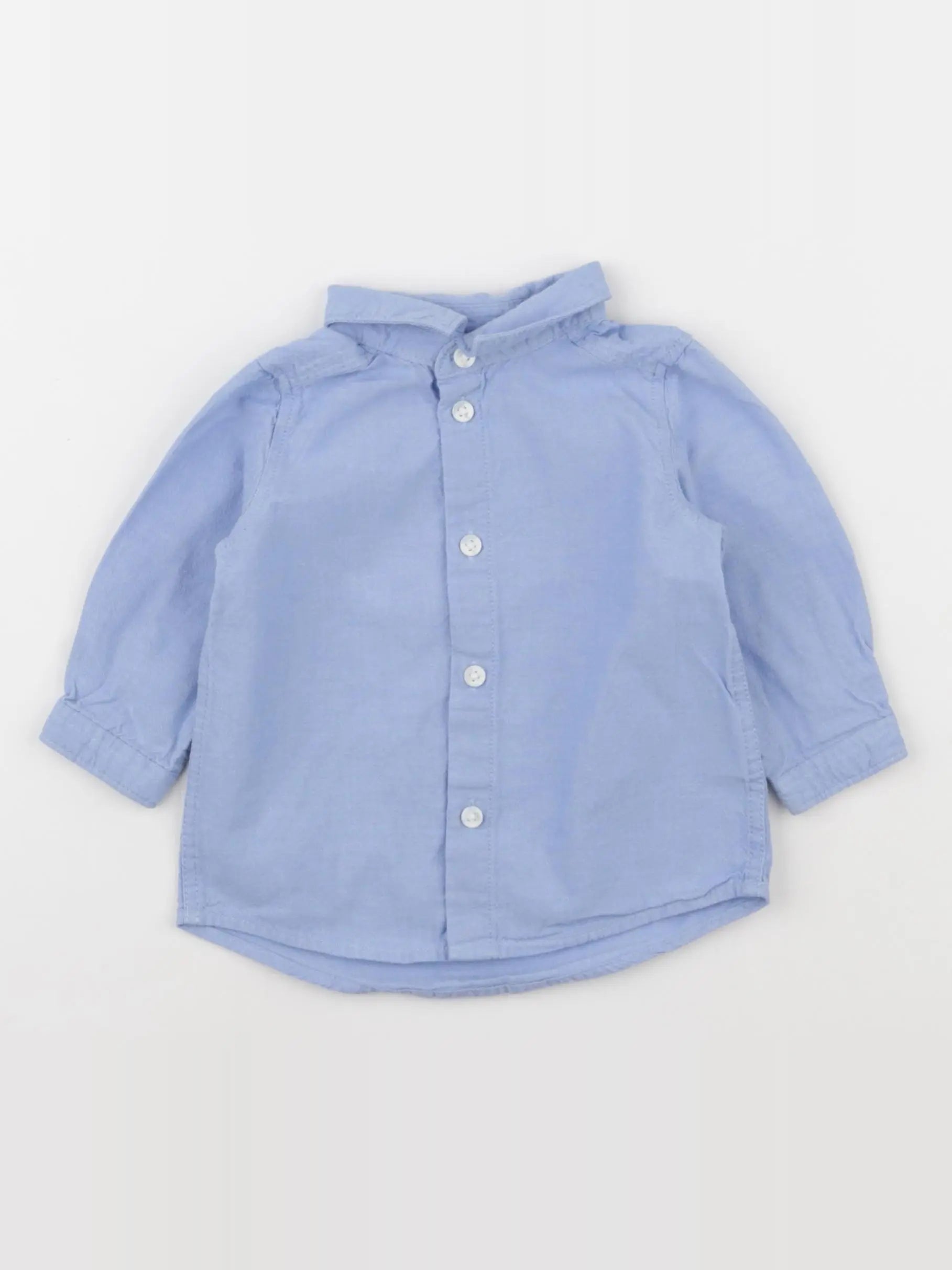 H&M - chemise bleu - 3/6 mois