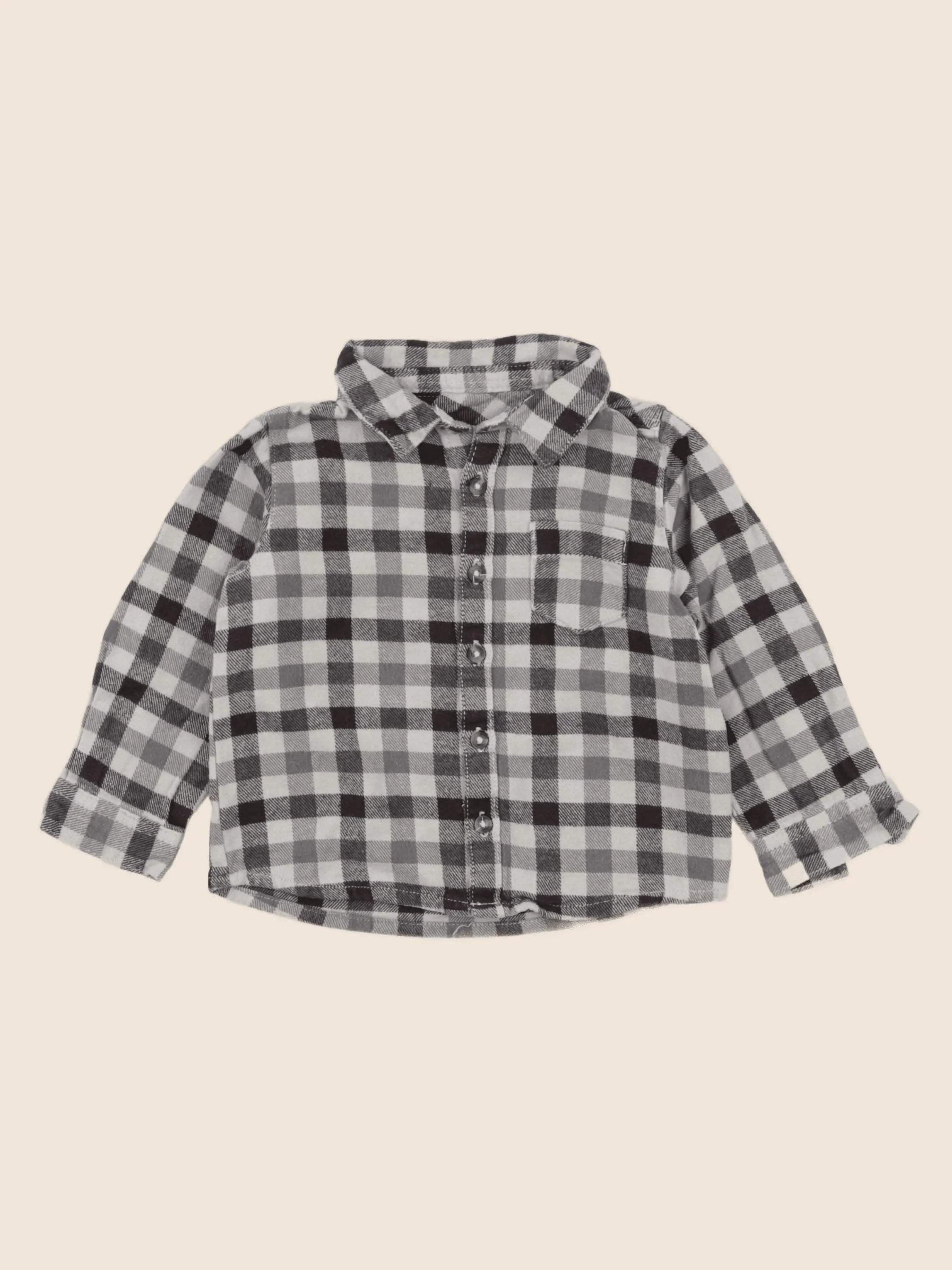 Vertbaudet - chemise marron - 24 mois
