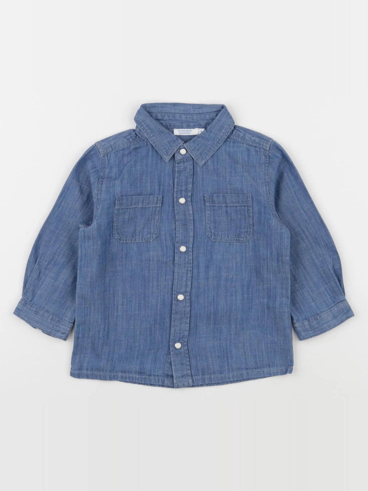 Boutchou - chemise bleu - 18 mois