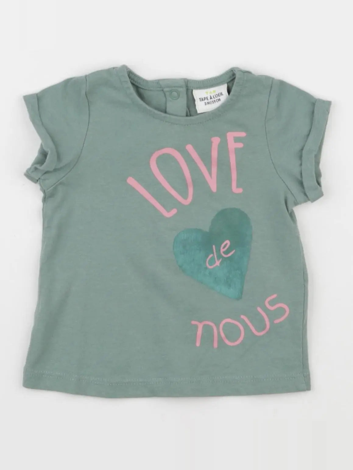 Tape à l'oeil - tee-shirt vert - 3 mois