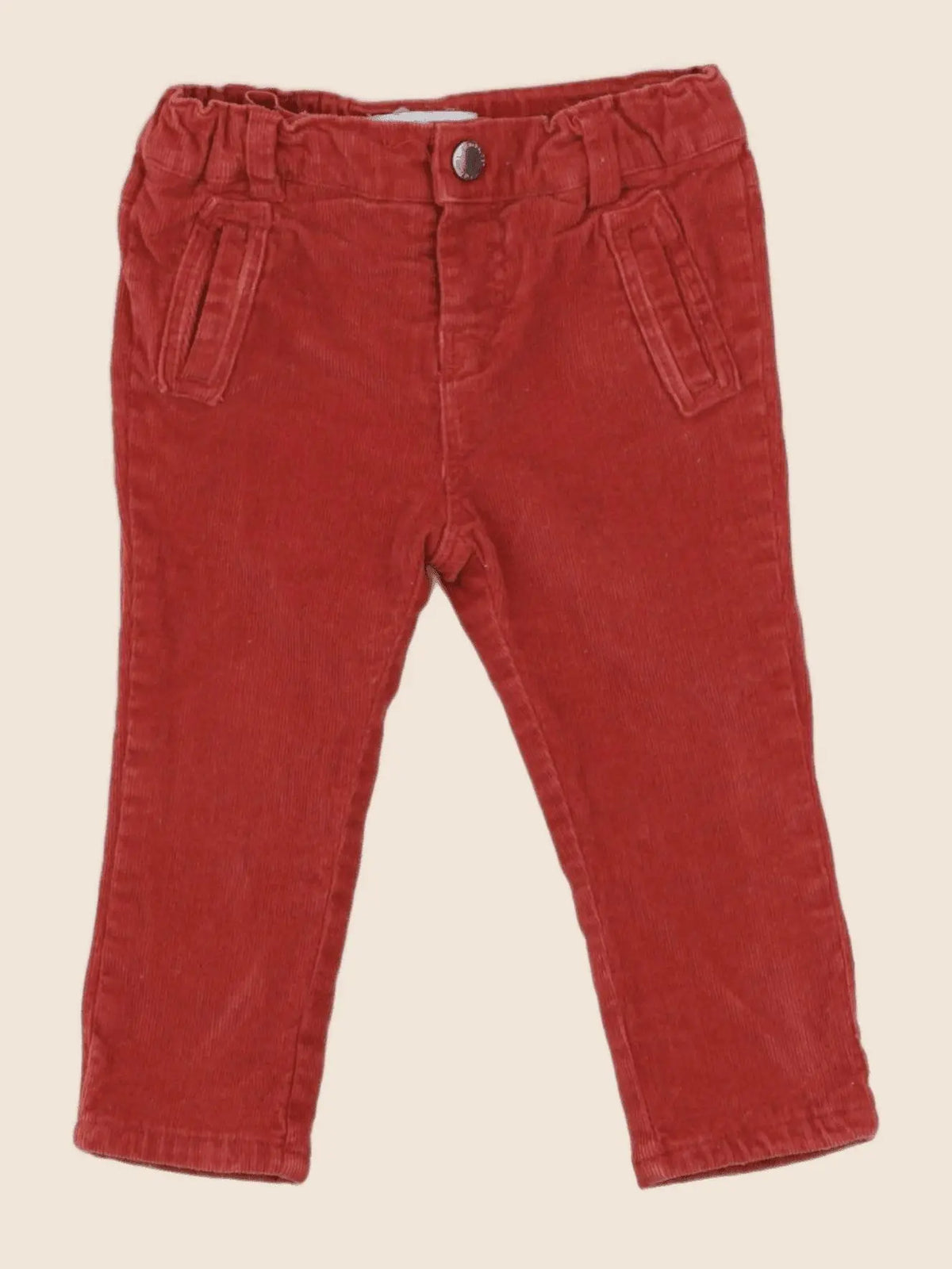 Vertbaudet - pantalon rouge - 6 mois