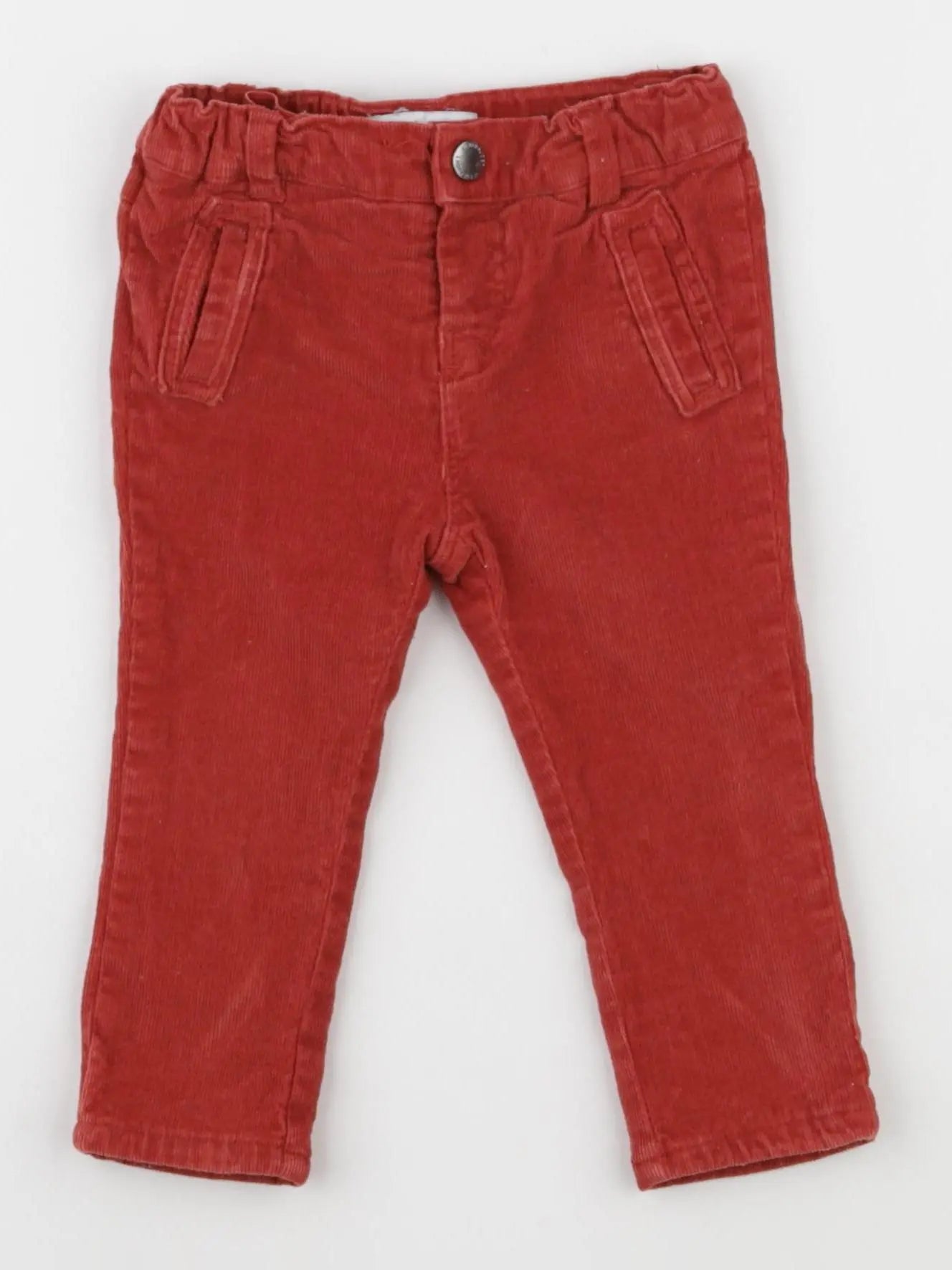 Vertbaudet - pantalon rouge - 6 mois