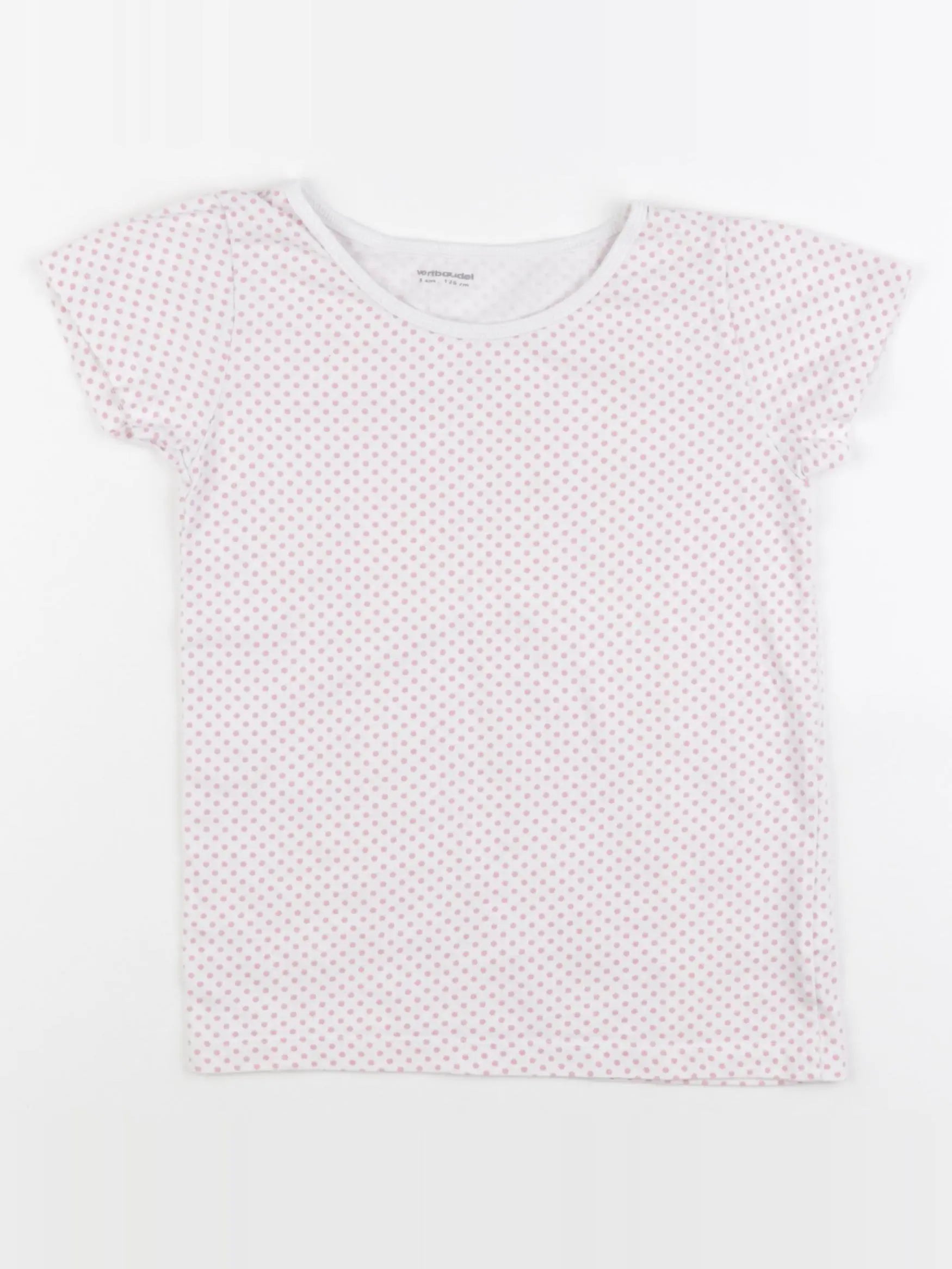 Vertbaudet - maillot de corps blanc, rose - 8 ans