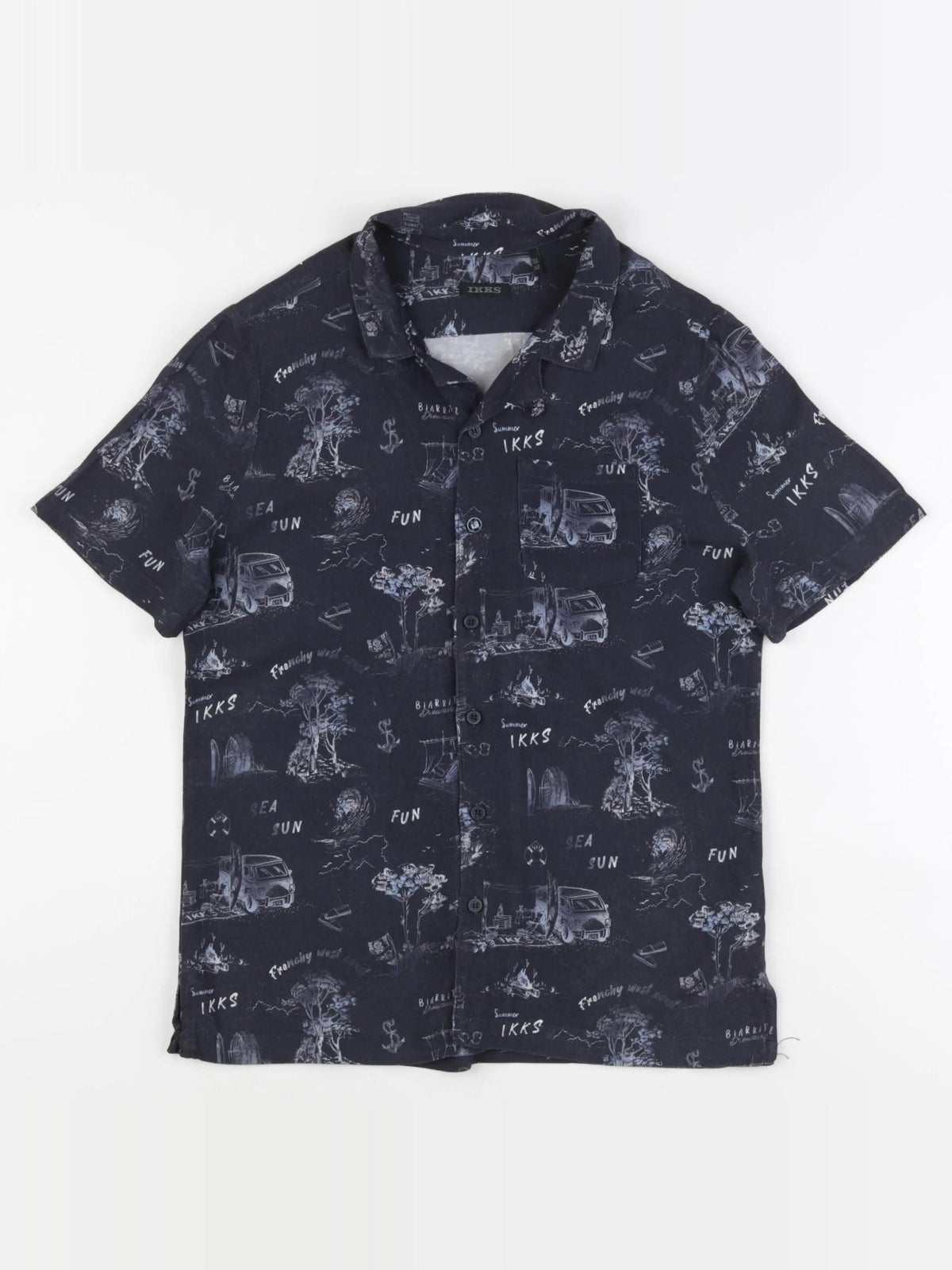 IKKS - chemise bleu - 10 ans