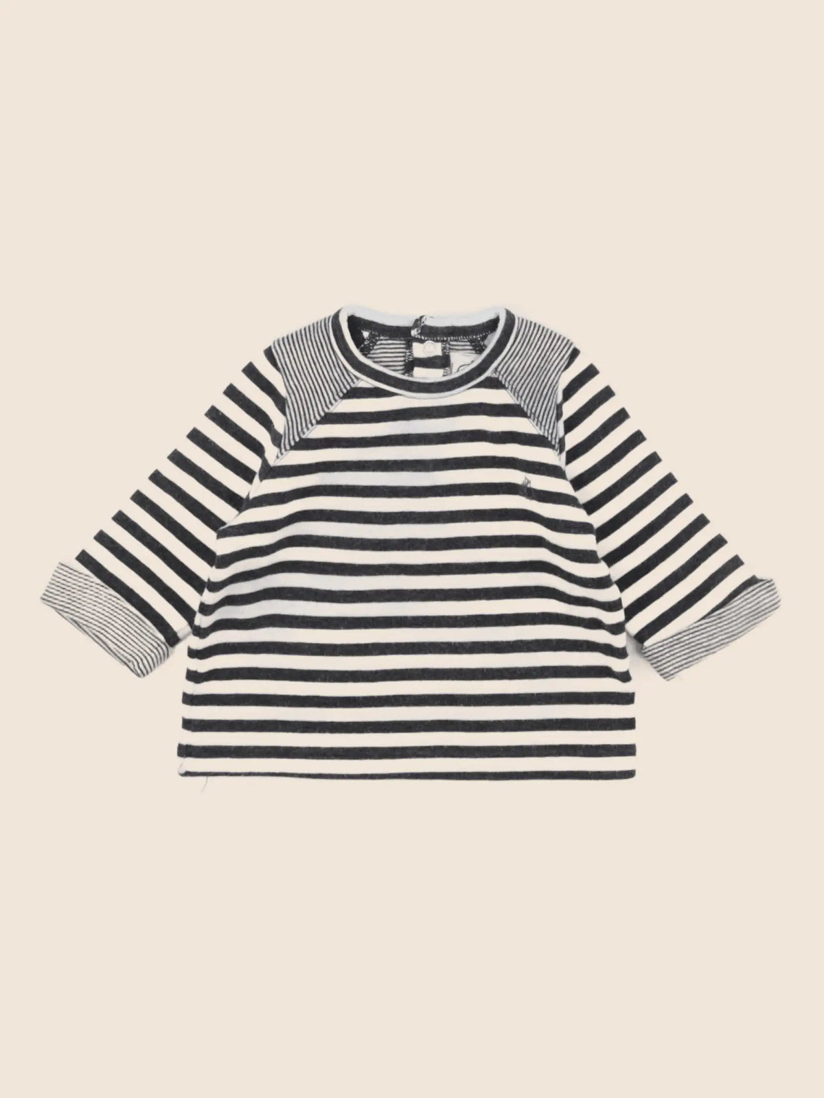 Petit Bateau - tee-shirt gris, noir - 3 mois