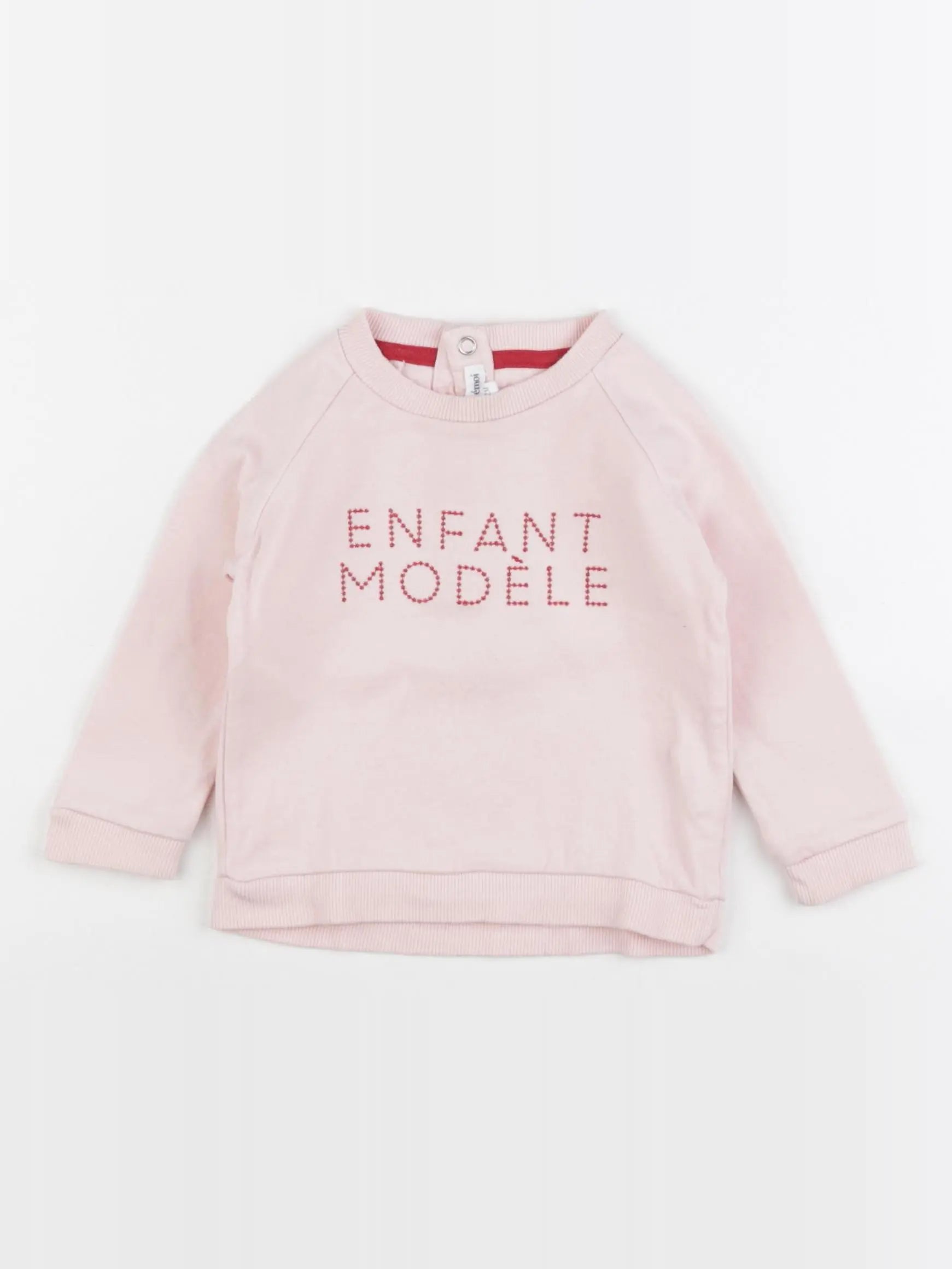 Emoi emoi - sweat rose - 12 mois