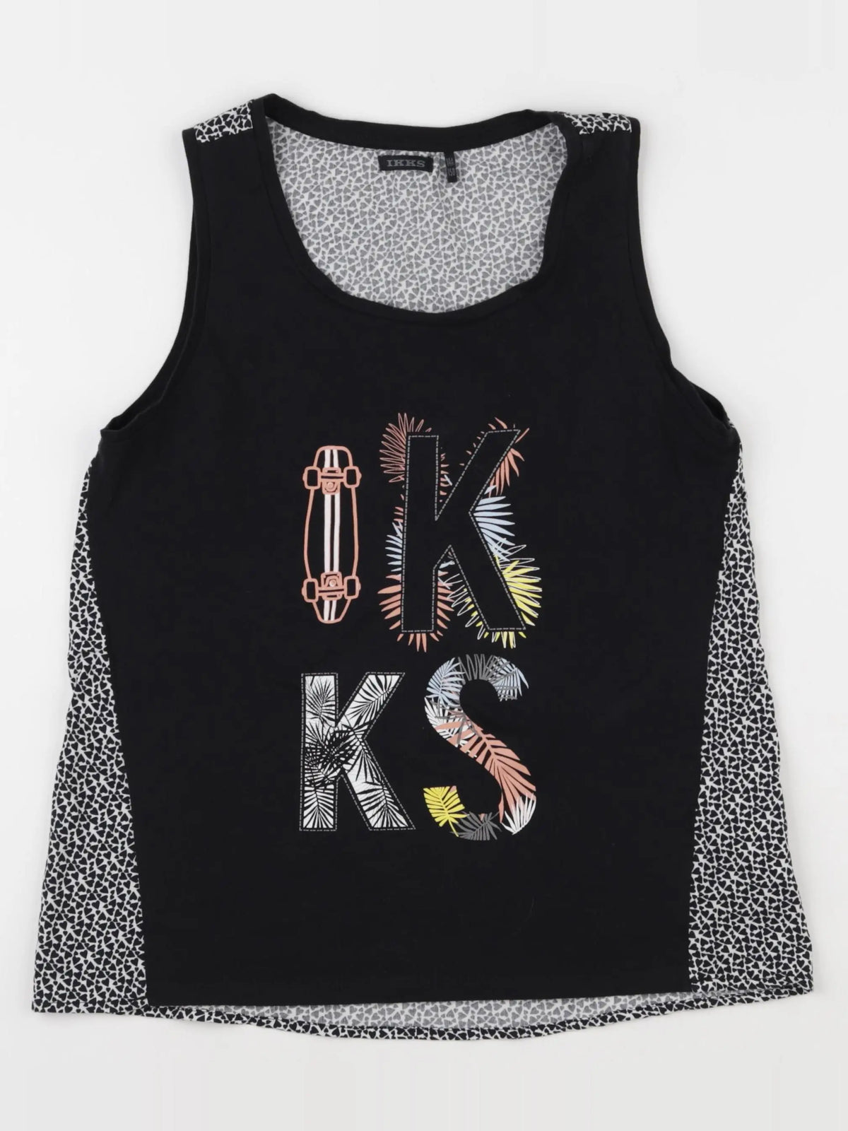 IKKS - débardeur imprimé au dos noir - 14 ans