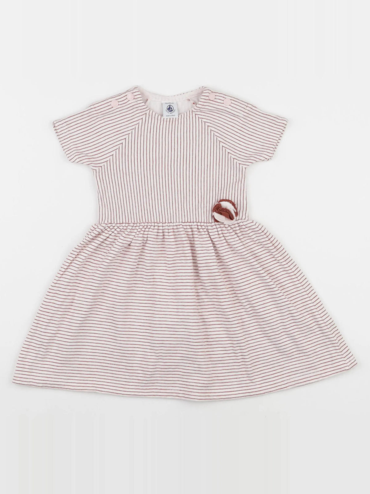 Petit Bateau - robe marron - 18 mois