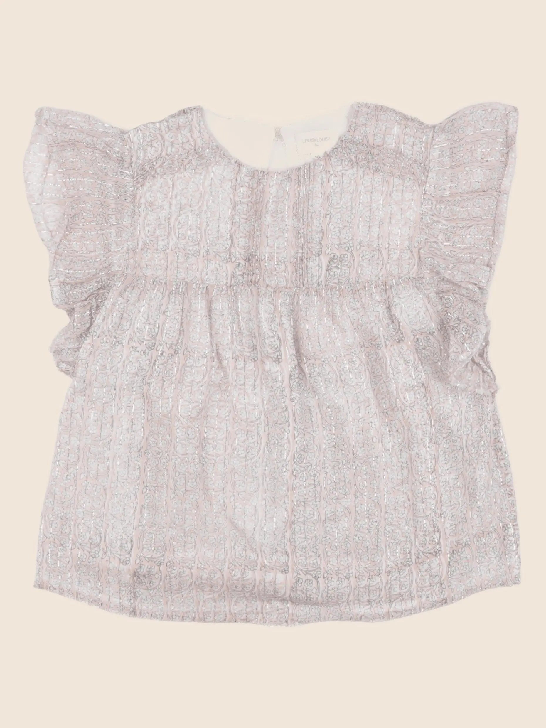 Louis Louise - blouse rose, argent - 10 ans