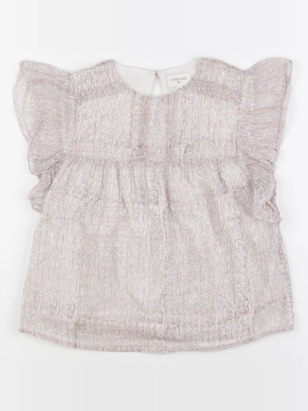 Louis Louise - blouse rose, argent - 10 ans