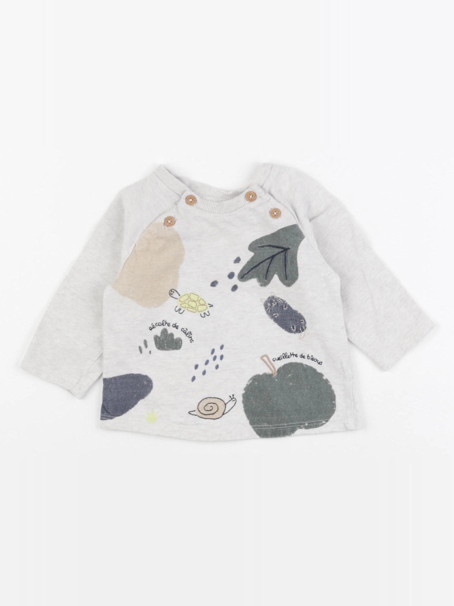 Tape à l'oeil - tee-shirt gris - 6 mois